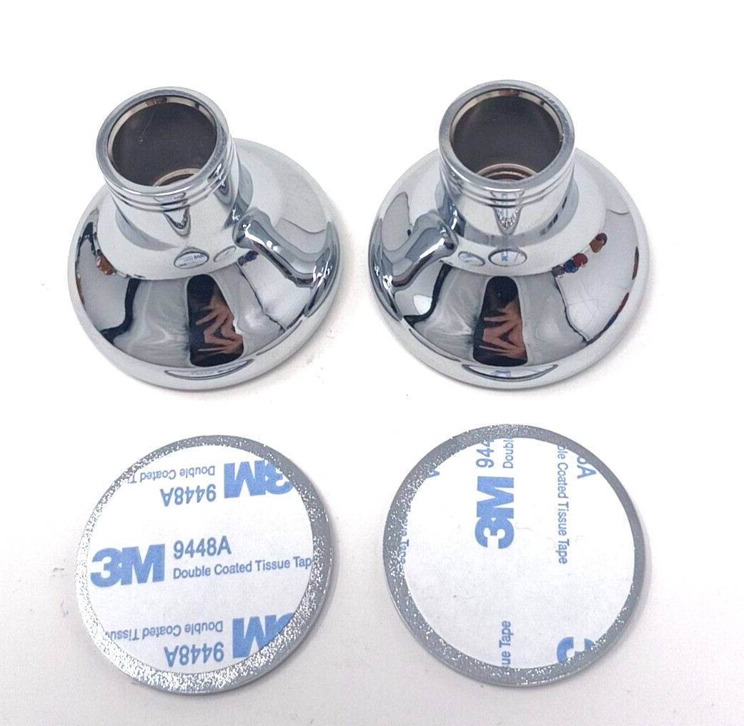 Peterbilt Air Valve Knob Chrome Tractor Trailer Set chrome white red emblem