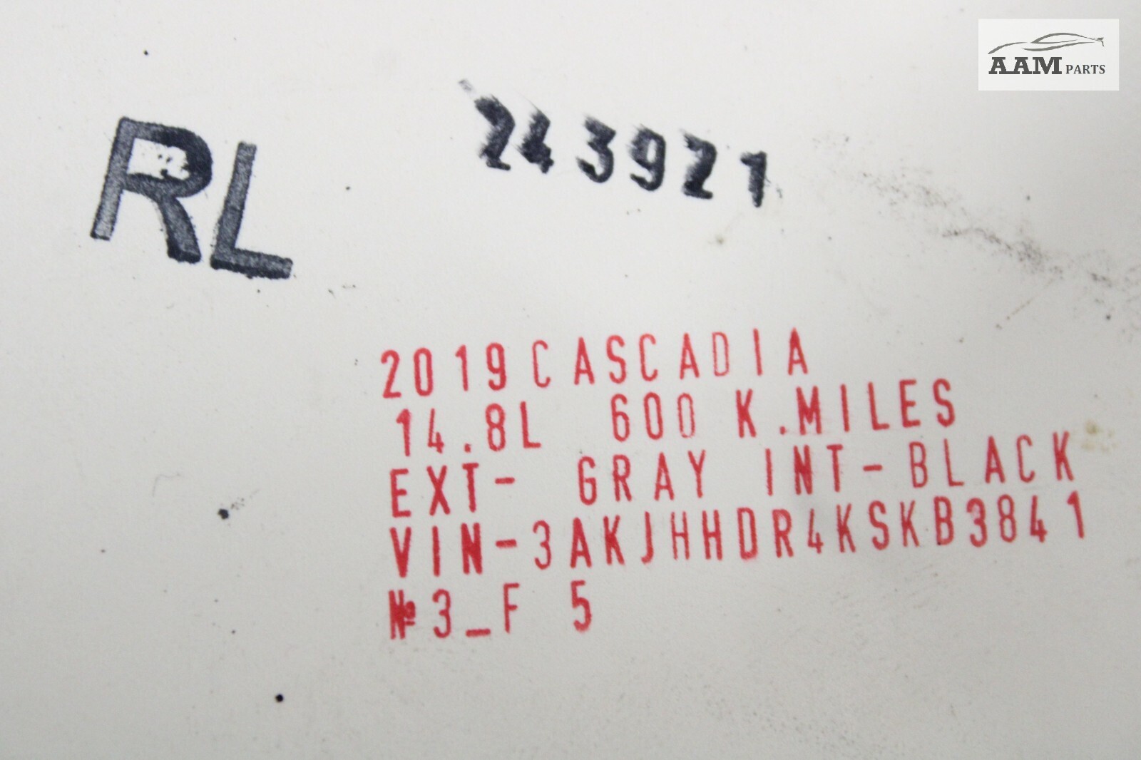 2018-2024 FREIGHTLINER CASCADIA REAR LEFT SIDE WEATHERSTRIP SEAL RUBBER OEM