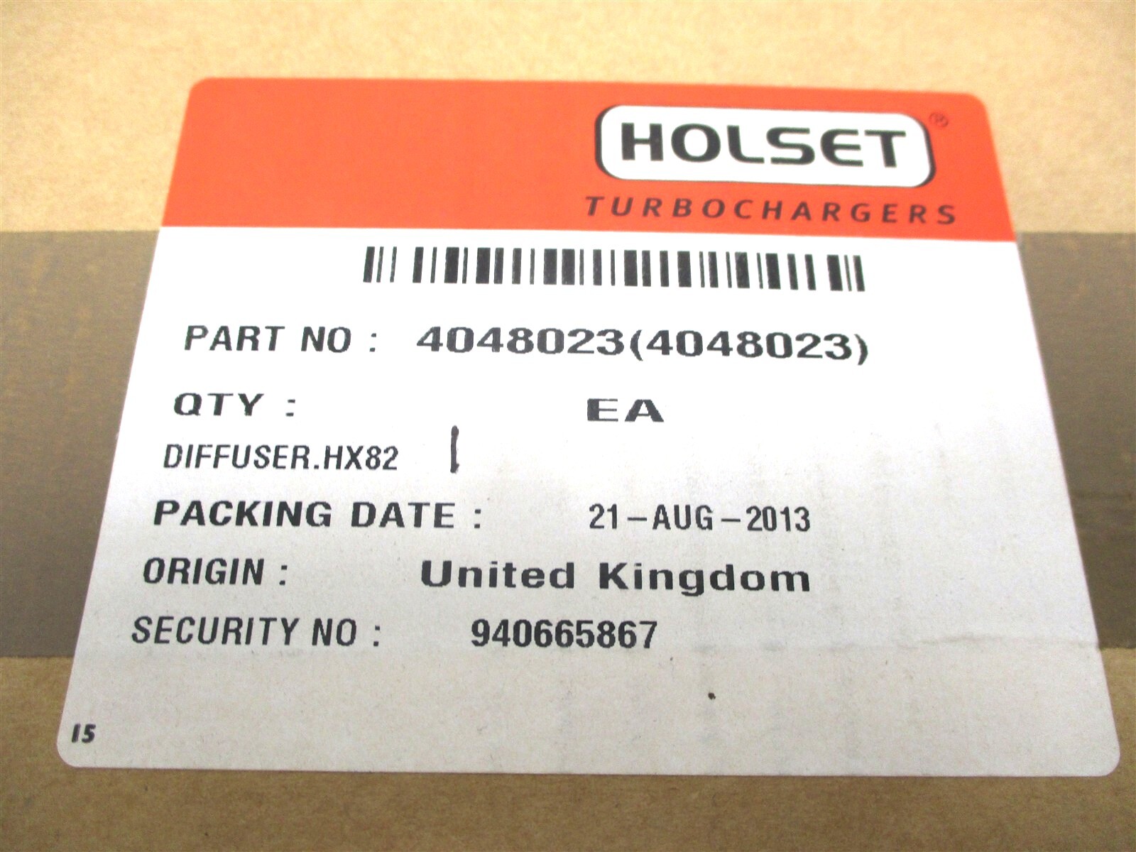 4048023 NEW HOLSET TURBOCHARGER DIFFUSER BACK PLATE