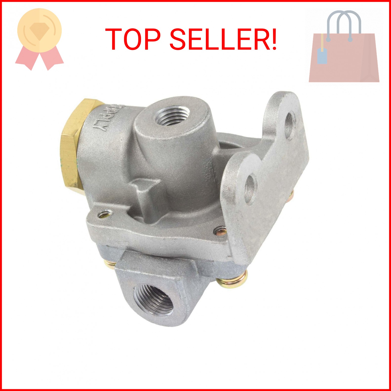 World American WA289714 Air Brake Quick Release Valve (QR1C 0-PSI DIFF 1/4S-3/8D
