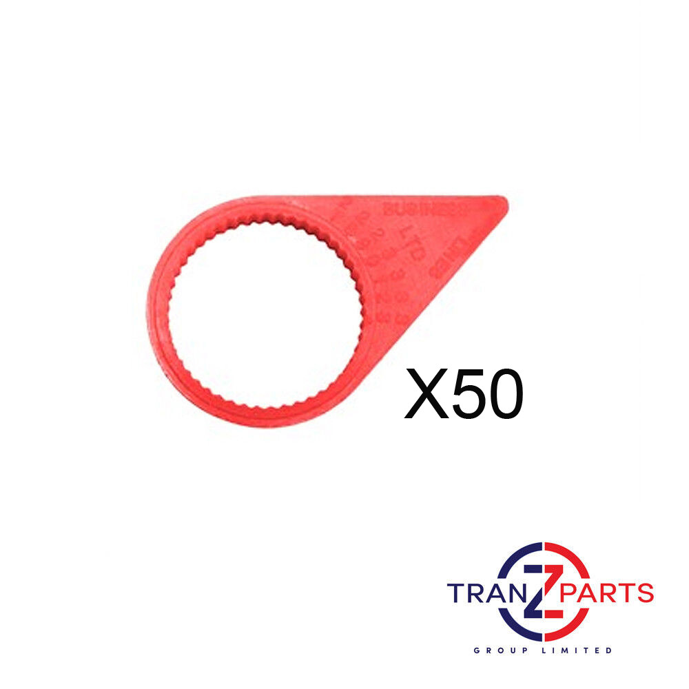 Pack of 50 27MM CHECKPOINT WHEEL NUT INDICATOR RED POINTERS