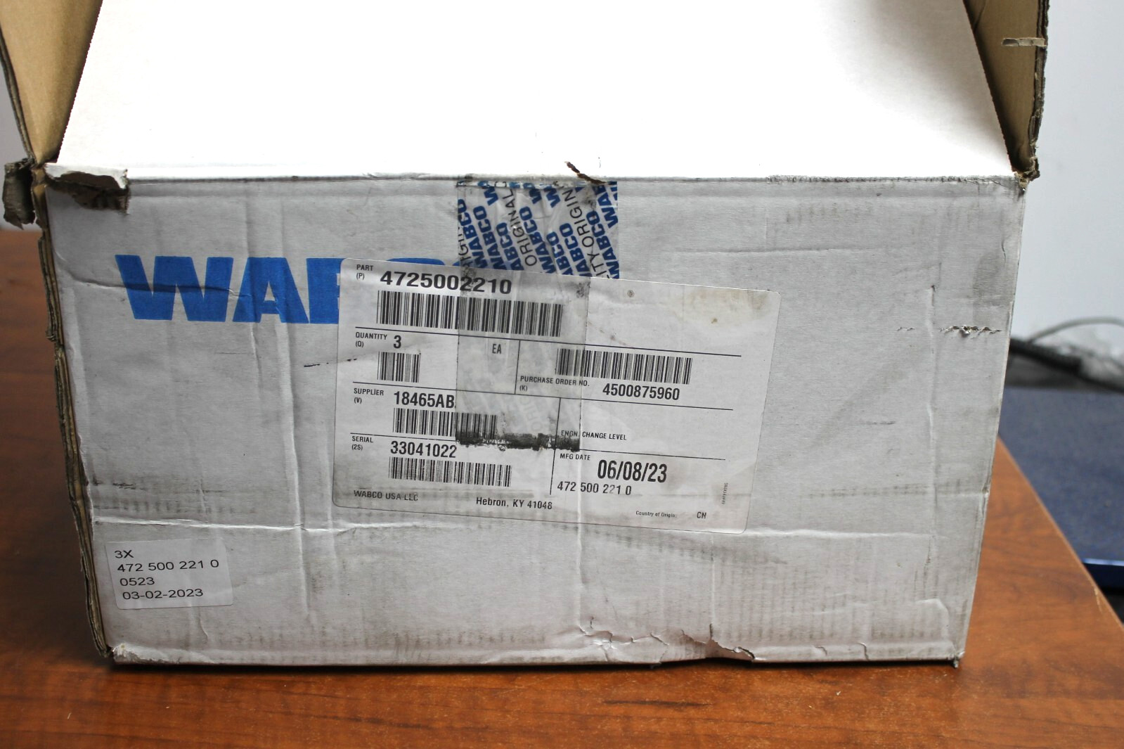 Meritor Wabco 4725002210 Axle Brake Relay Valve Assembly