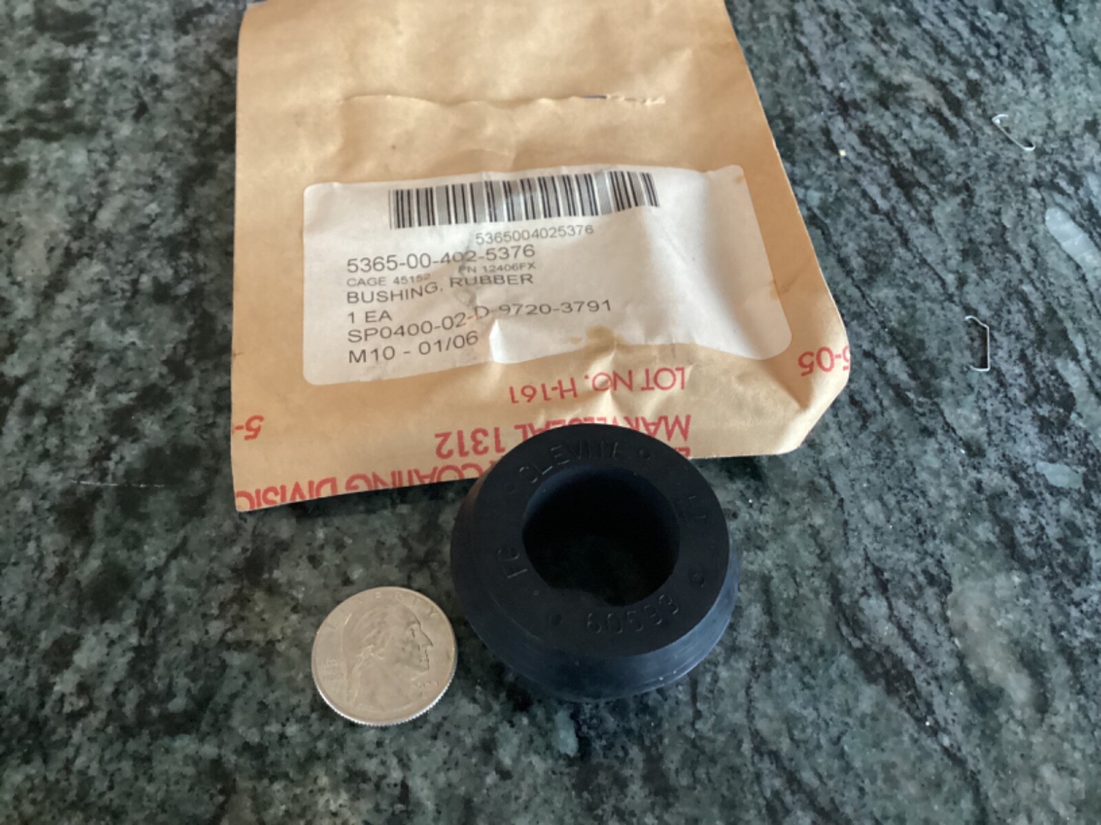 large shock absorber rubber bushing HEMTT clevite 60593 military