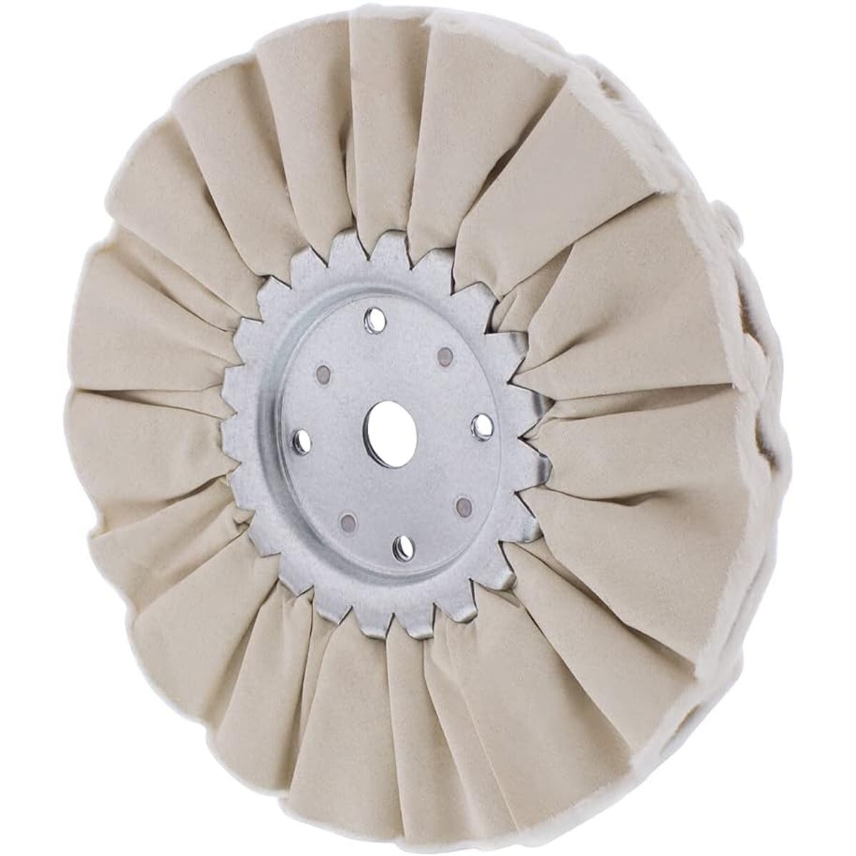 United Pacific 90024 8″ White Treated Airway Buff – 5/8″ & 1/2″ Arbor- 1 Unit
