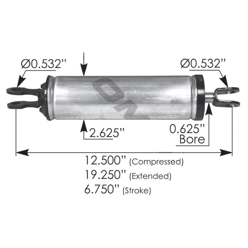Air Cylinder Holland Part # XA-2524-R, KP2524R