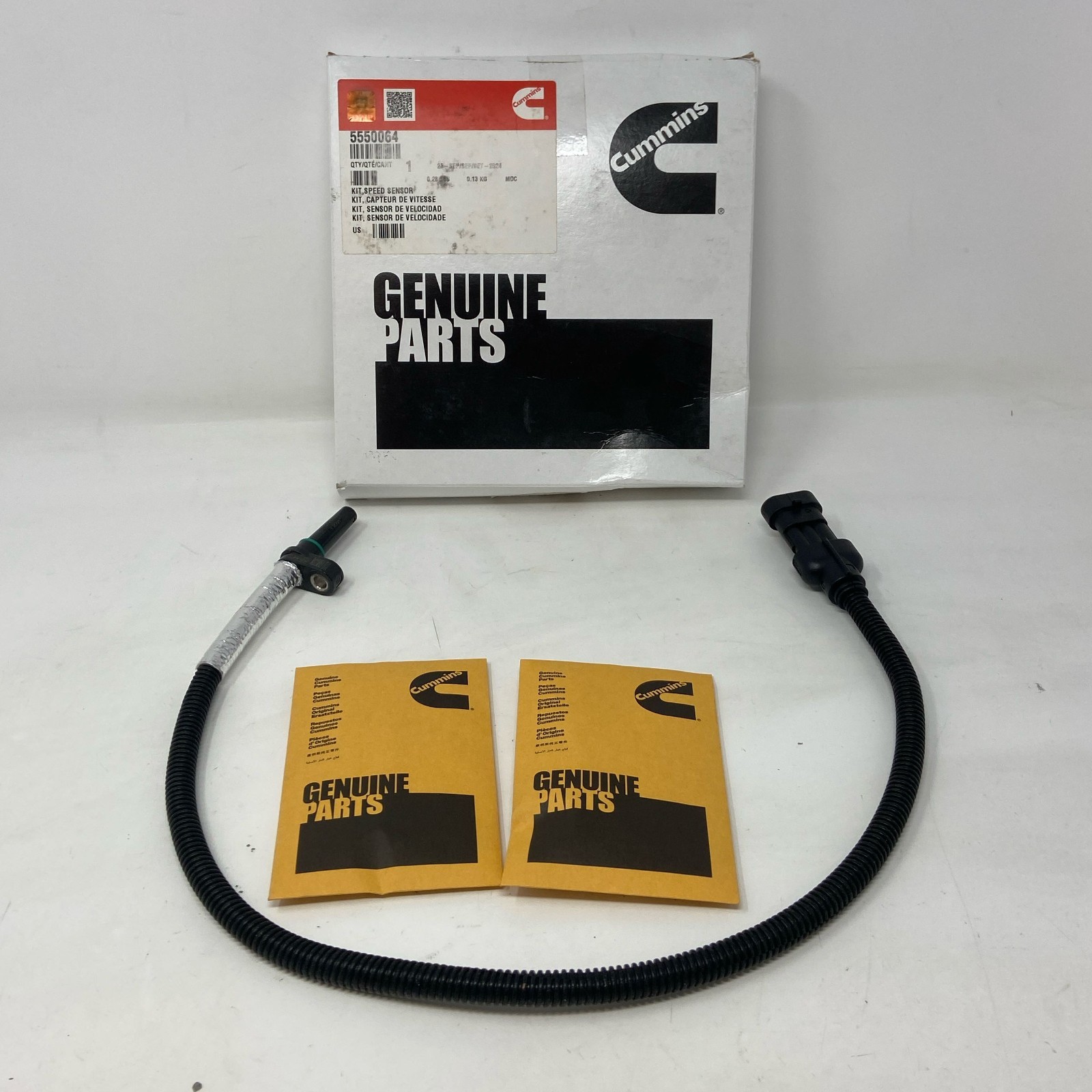 Cummins Genuine Speed Sensor Kit 5550064 for 6.7L ISB/QSB Engines – Black