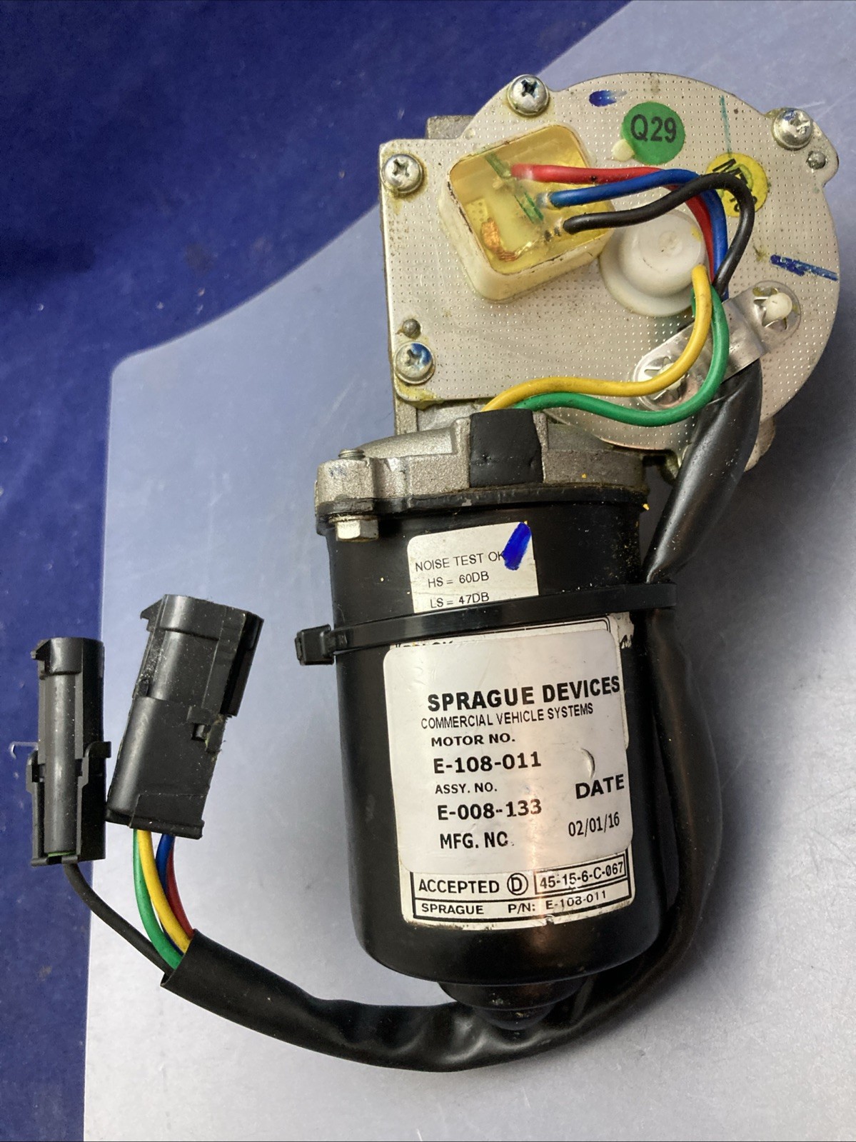 New Genuine Sprague E-108-011 Windshield Wiper Motor