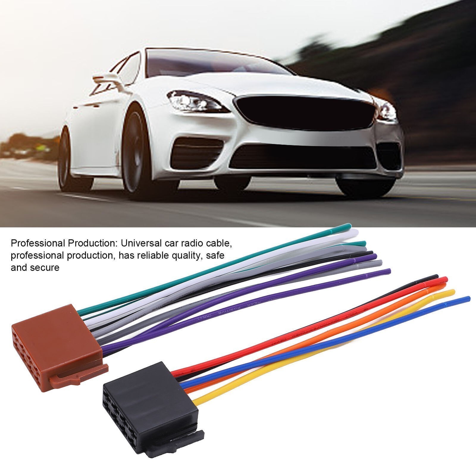 2Pcs/Set ISO Harness Adaptor ABS Metal Car Stereo Adaptor Connector Replacement