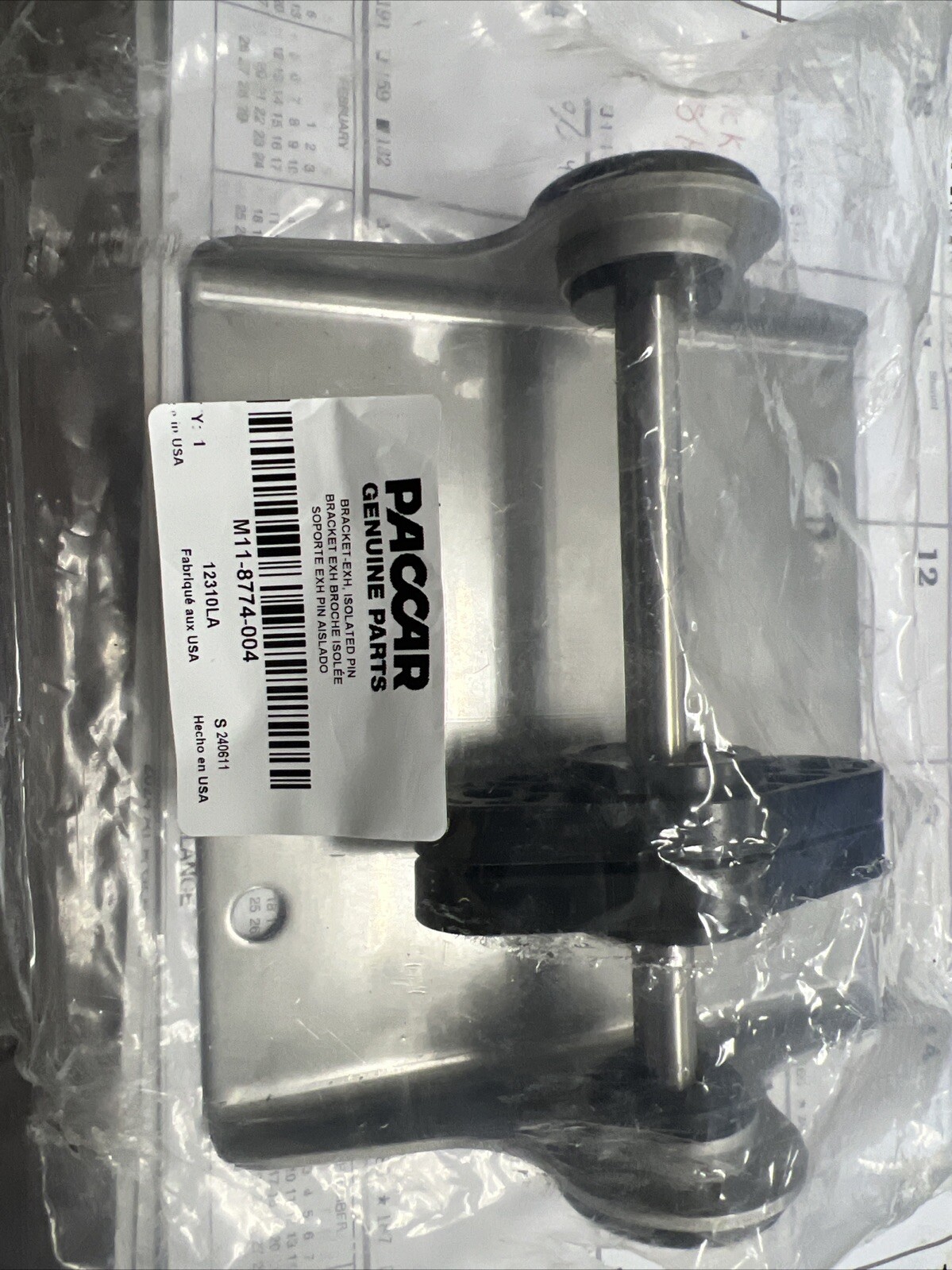 Paccar Isolated Pin Exhaust Bracket M11-8774-004 Genuine OEM Replacement