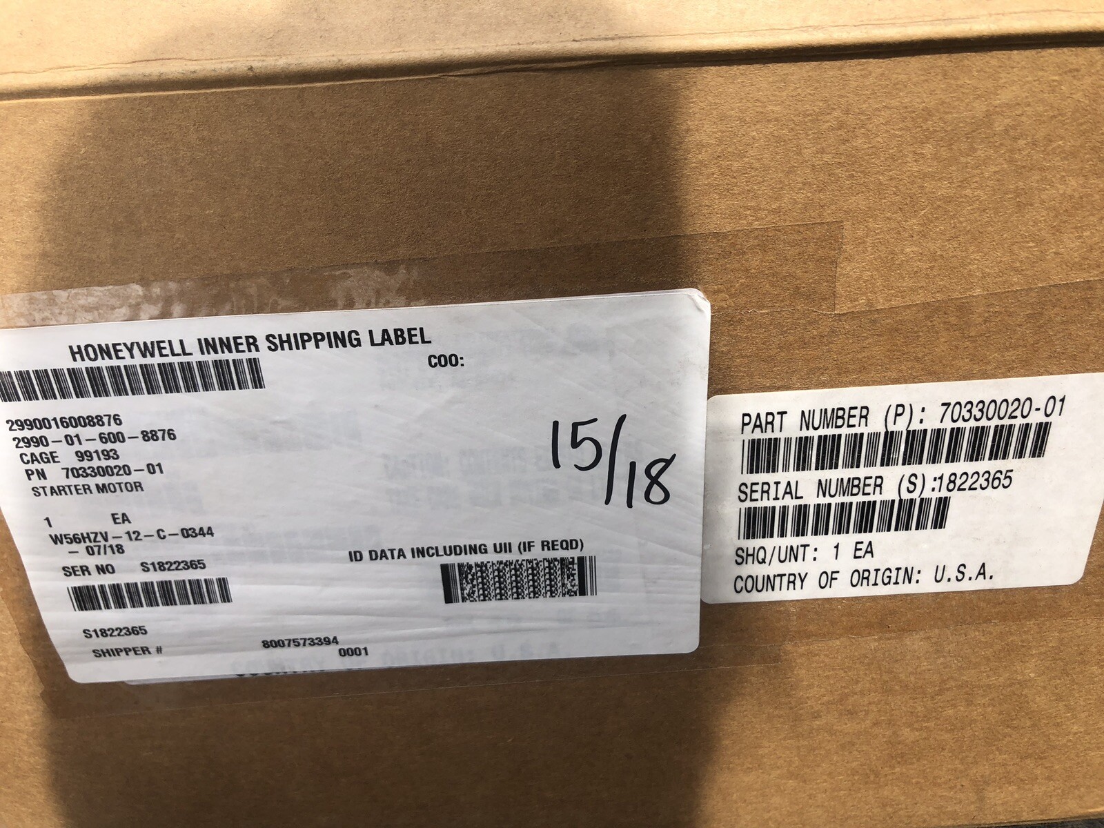 Leece-Neville Prestolite Honeywell Starter Motor M0017430MD 70330020-01 Turbine