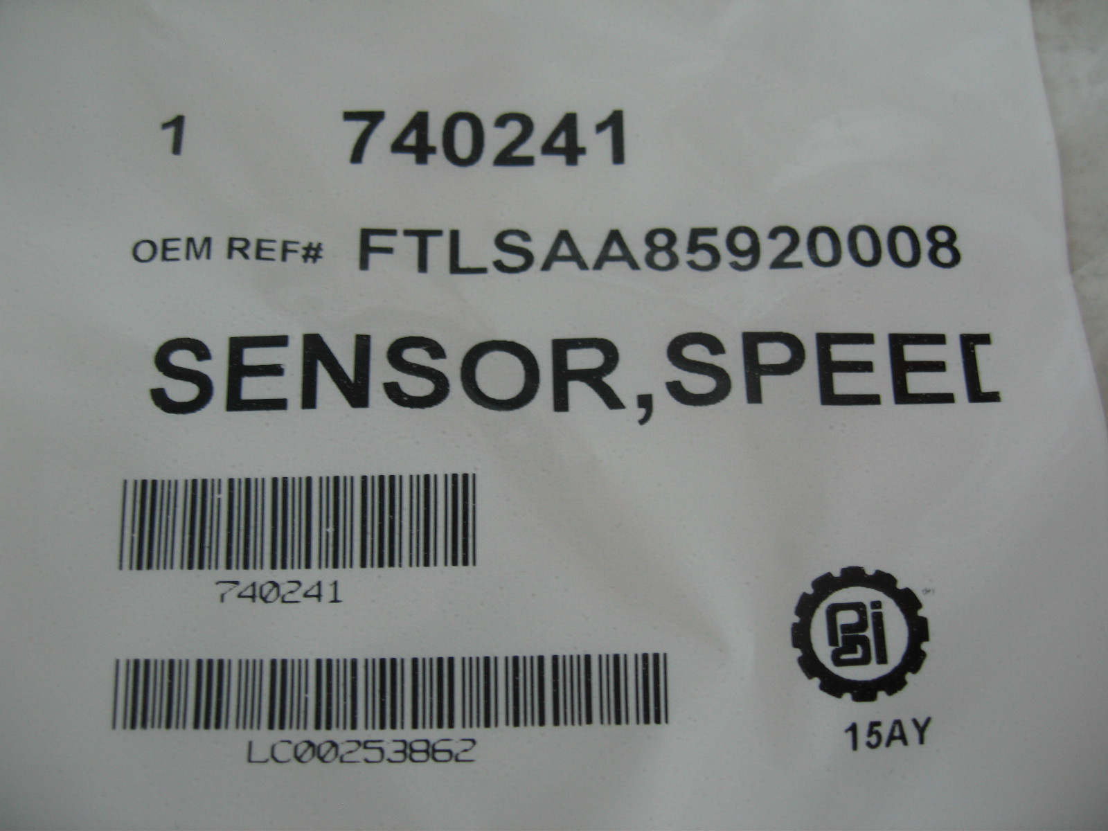 Speedometer Sensor for Freightliner. PAI # 740241 Ref.# SAA85920008 Speed Sensor