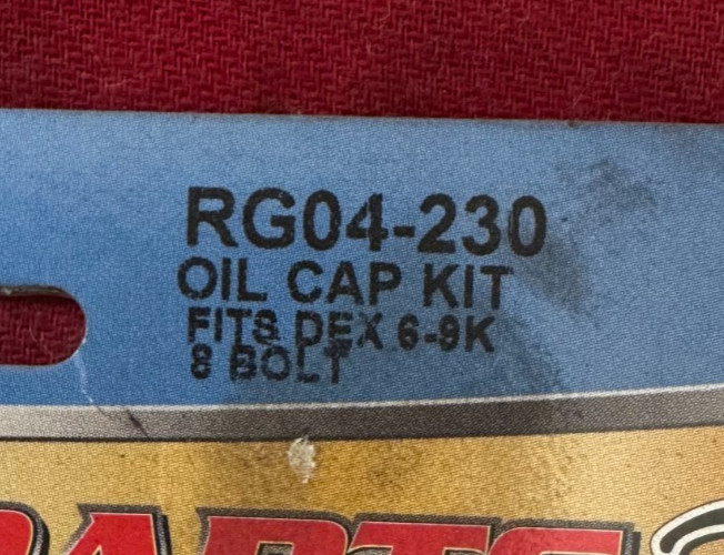 Redline Trailer Parts PRO RG04-230 oil cap kit fits DEX 6-9K 8 bolt