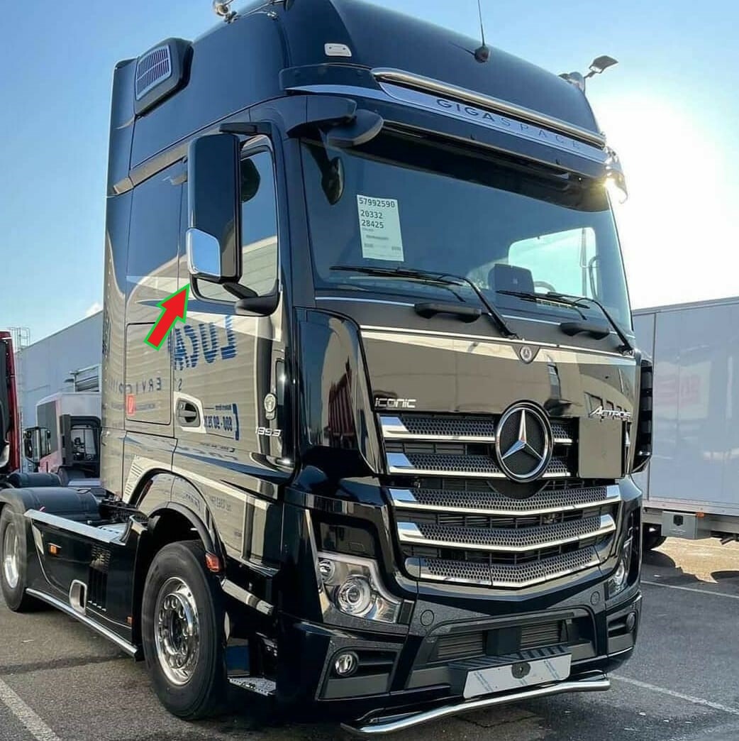 Mercedes ACTROS MP4 MIRROR COVER CHROME Stainless Steel 2 Pices.