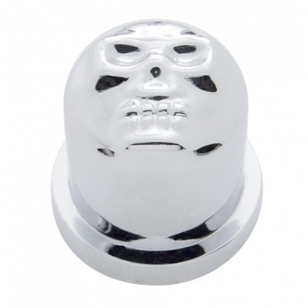 United Pacific 10574 Wheel Lug Nut Cover Set 1/2″ X 1″, Chrome, Plastic, Skull,