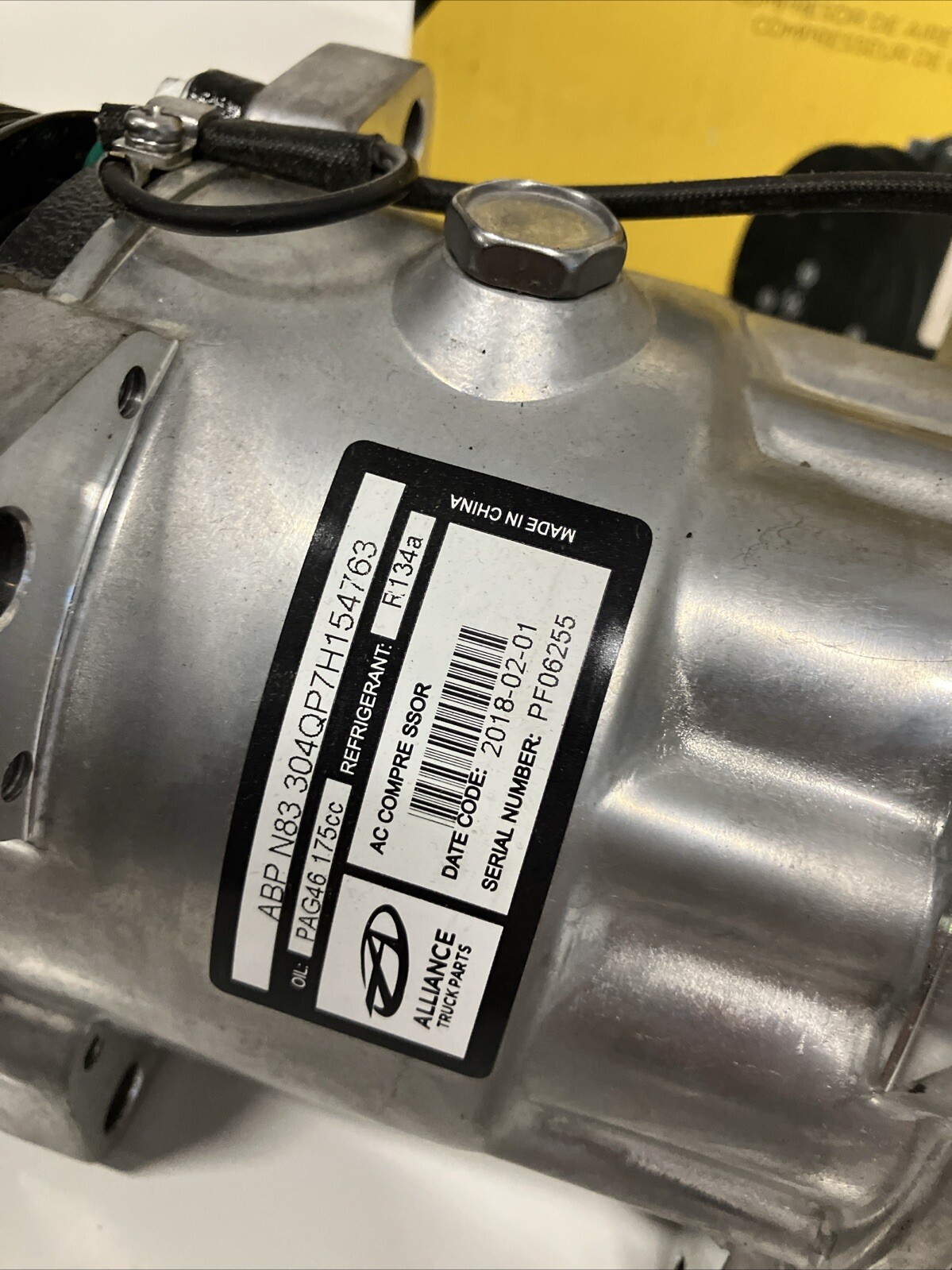 Alliance AC Compressor Air Conditioning N83-304QP7H154763 N83 304 QP7H15 4763