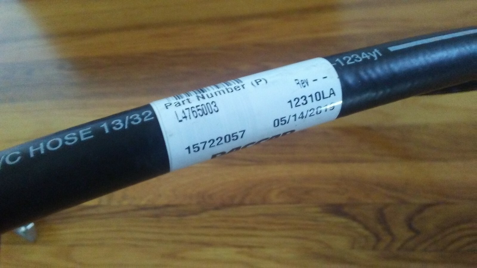 NEW! PACCAR A/C HOSE , SUPPLY L4765003 ,15722057 ,Galaxy SLE 4890 13/32 in 10mm