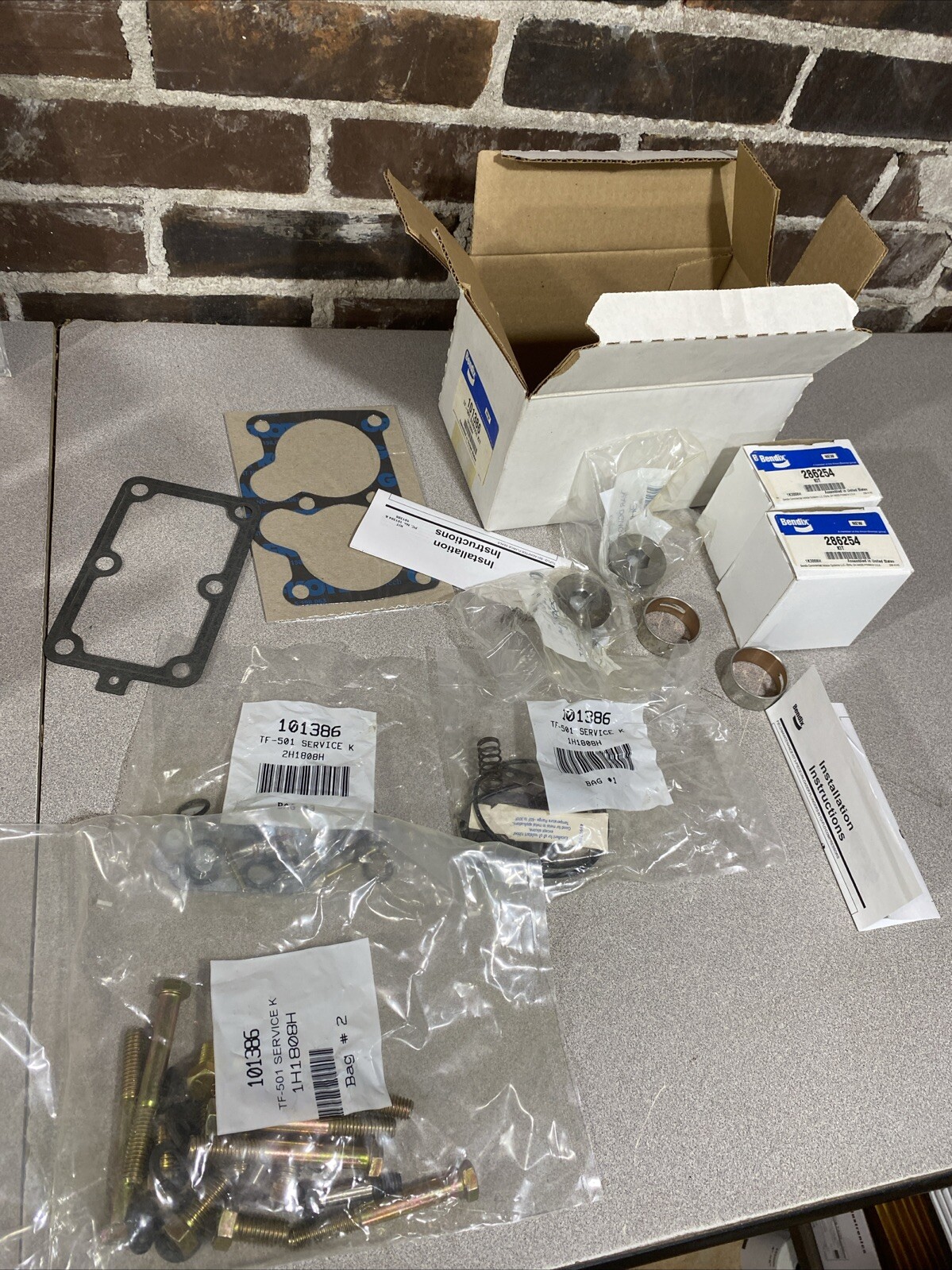 Bendix / 101386 TF-501 Service Kit 1H1908H With 286254 All Sealed Bags TF501