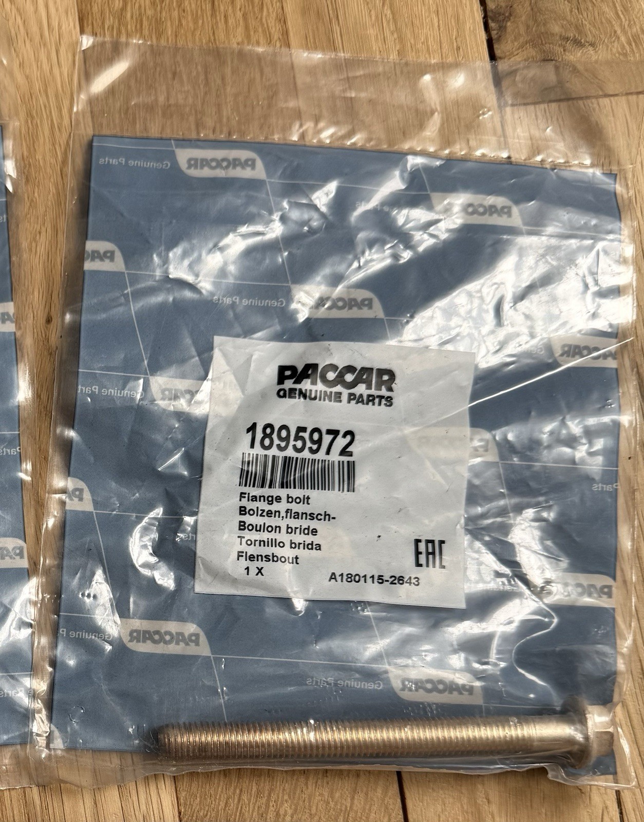 GENUINE OEM Paccar 1895972 Turbocharger Flange Bolt NEW Free Fast Shipping!