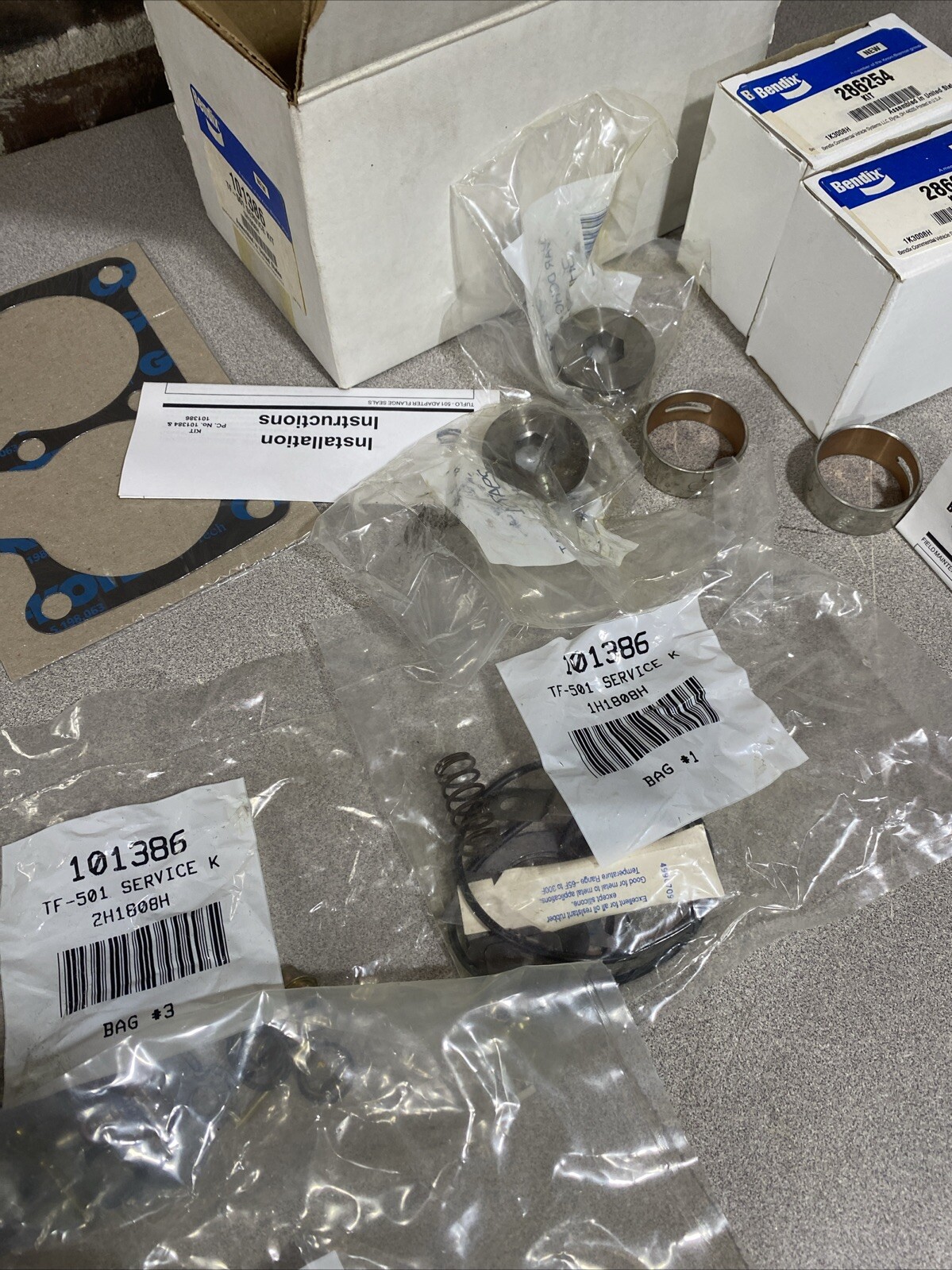 Bendix / 101386 TF-501 Service Kit 1H1908H With 286254 All Sealed Bags TF501
