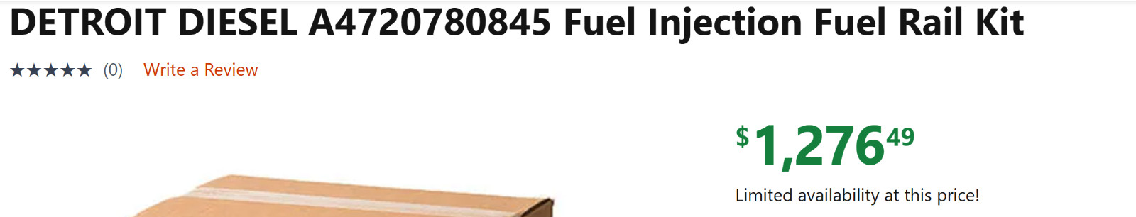 Detroit Diesel DDE A4720780845 FUEL RAIL KIT/INJECTOR DD15/DD16 *GENUINE OEM*