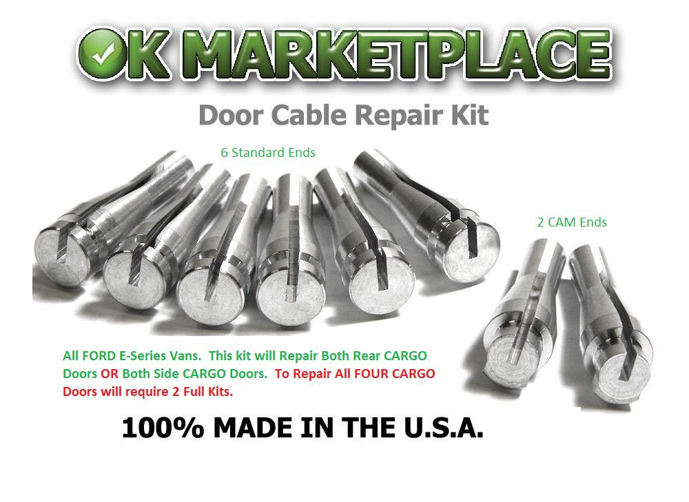 Ford E Series Van Door Handle Cable Ends Repair Kit, (8 Ends) #2B6A
