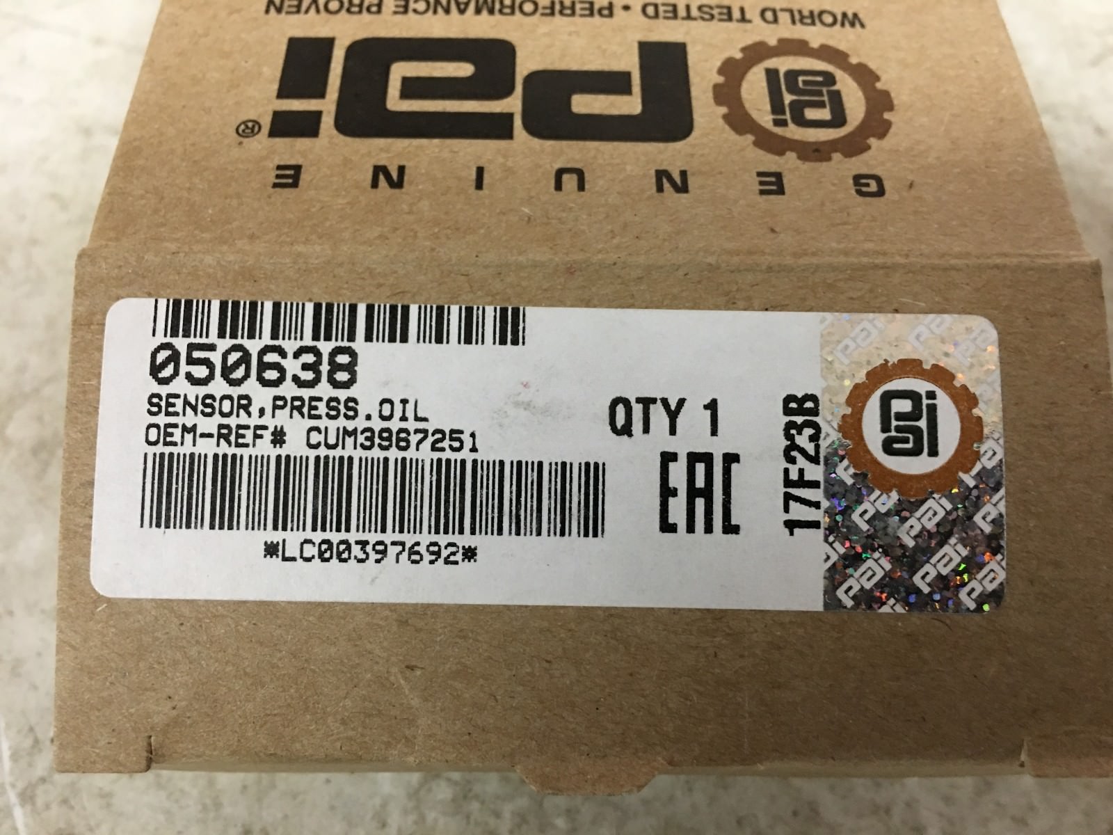 Oil Pressure Sensor for Cummins 4B 3.9 ISB QSB B 5.9. PAI # 050638 Ref.# 3967251