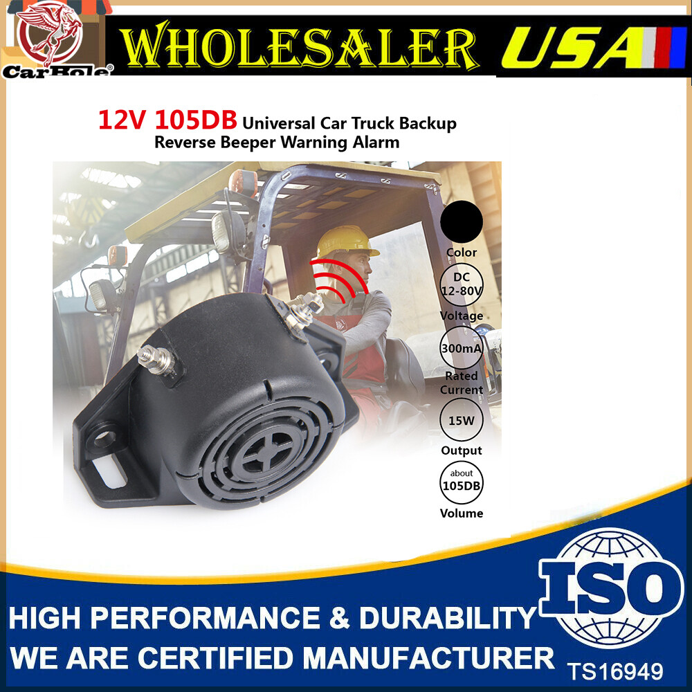 Universal 12v/24v Backup Car Truck Reverse Alarm Buzzer Easy installation