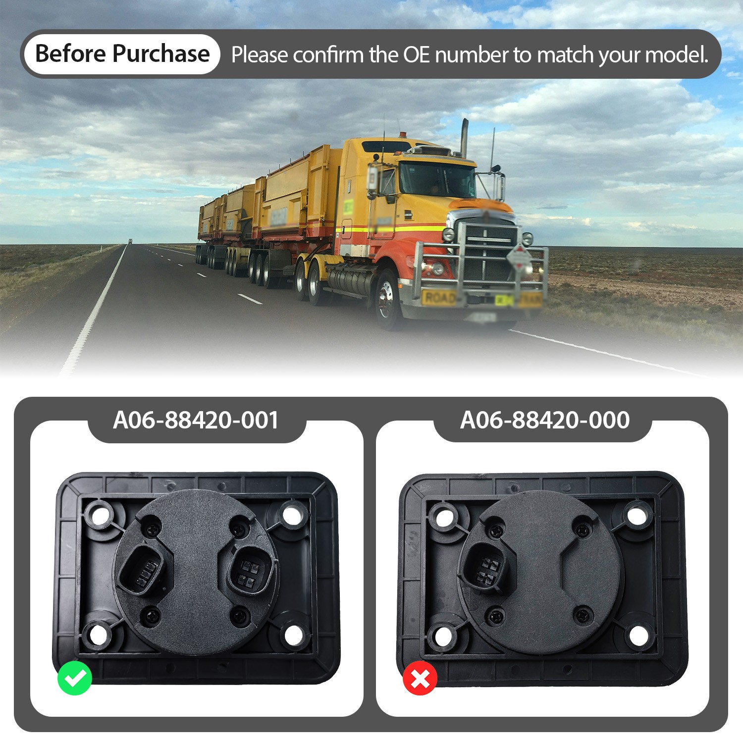 Dual Positive Cut Off Switch For 2018 Freightliner Cascadia Trucks A06-88420-001