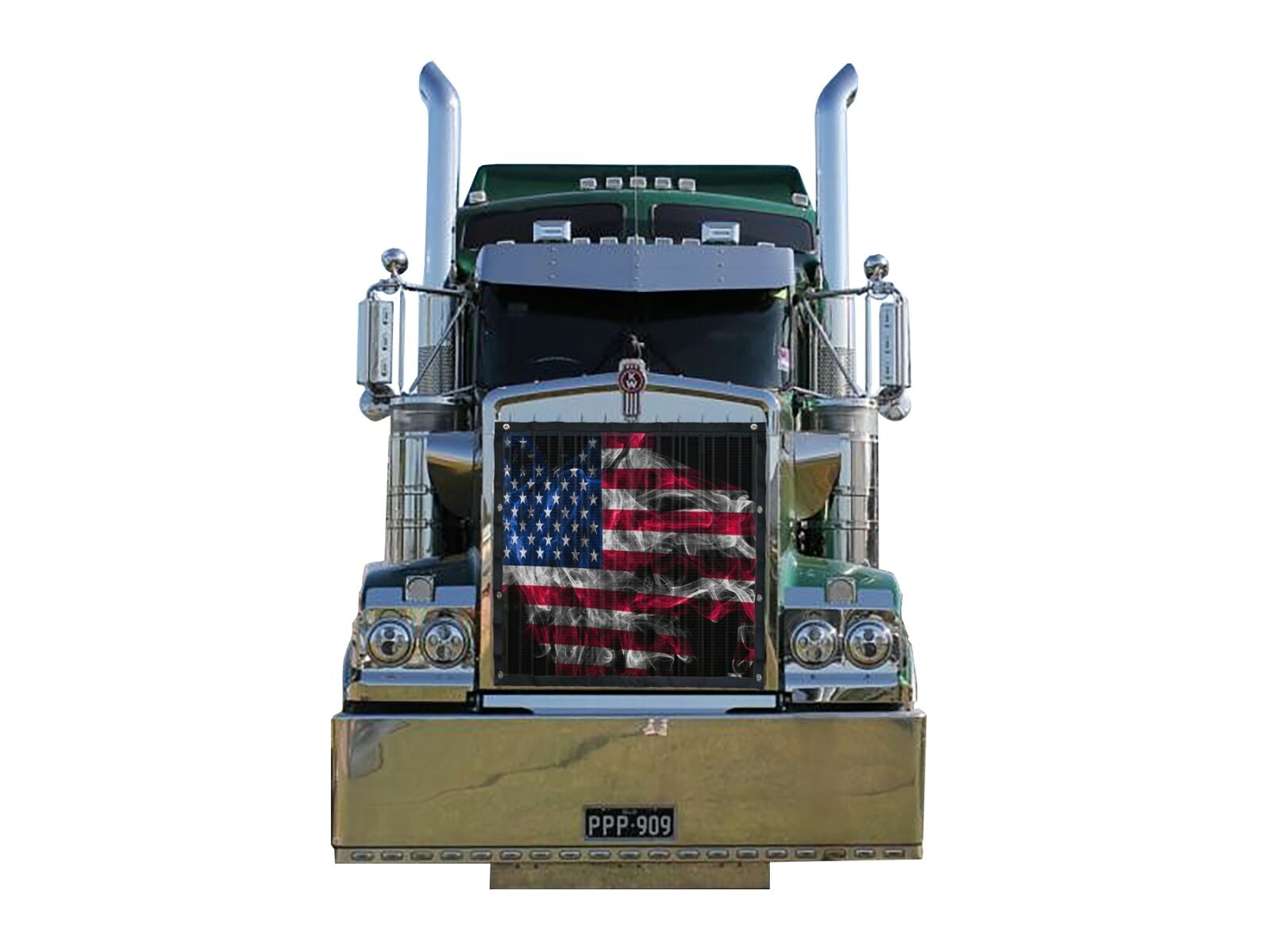 Kenworth W900B Premium Smoky Flag Bug Screen