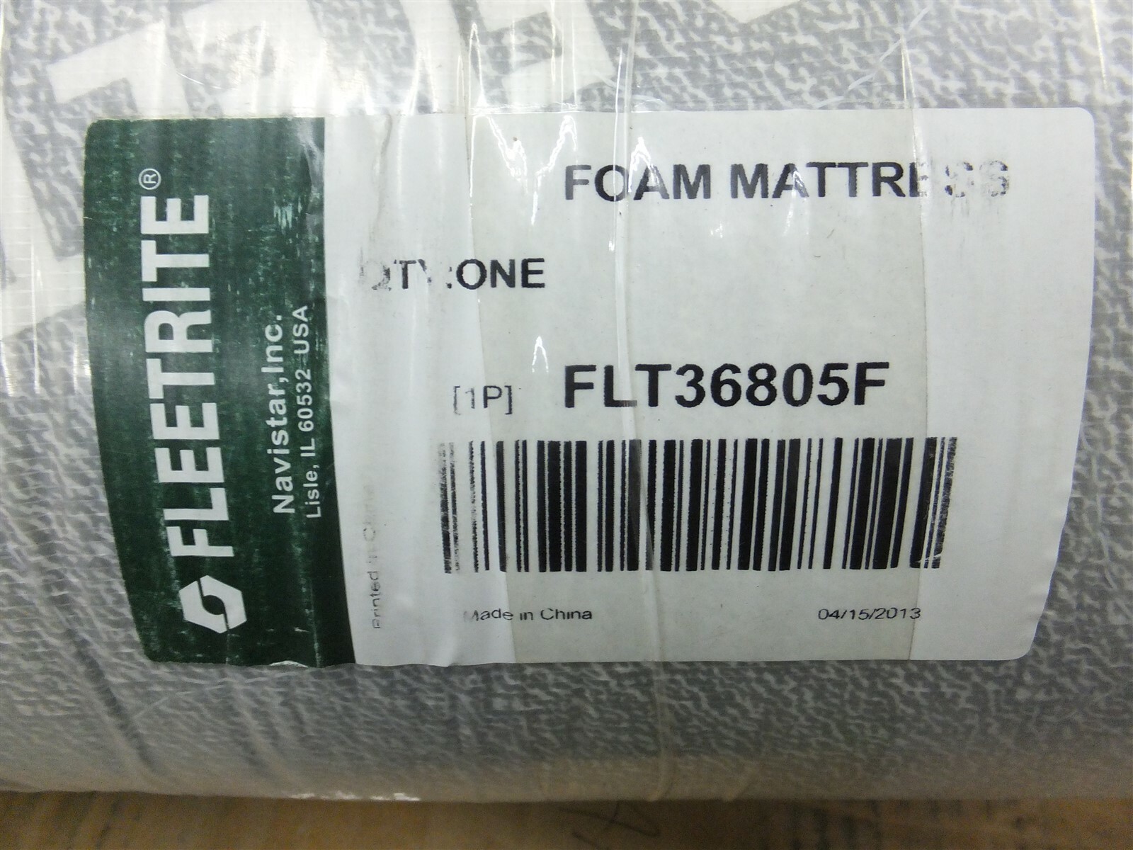 FLT36805F NEW FLEETRITE INTERNATIONAL TRUCK SLEEPER MATRESS FOAM PAD 80″x36″x5″