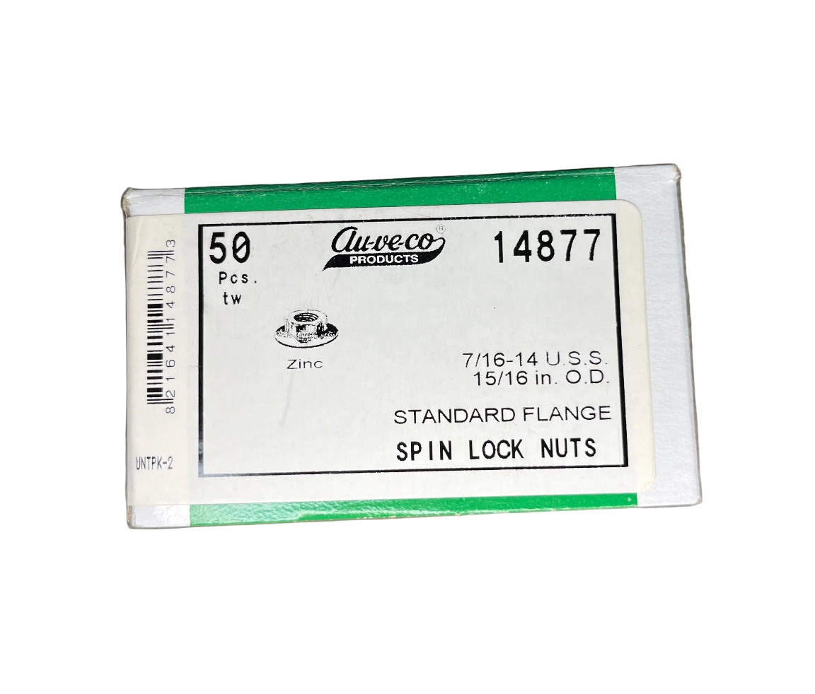 Standard Flange Spin Lock Nuts With Serrations Auveco 14877