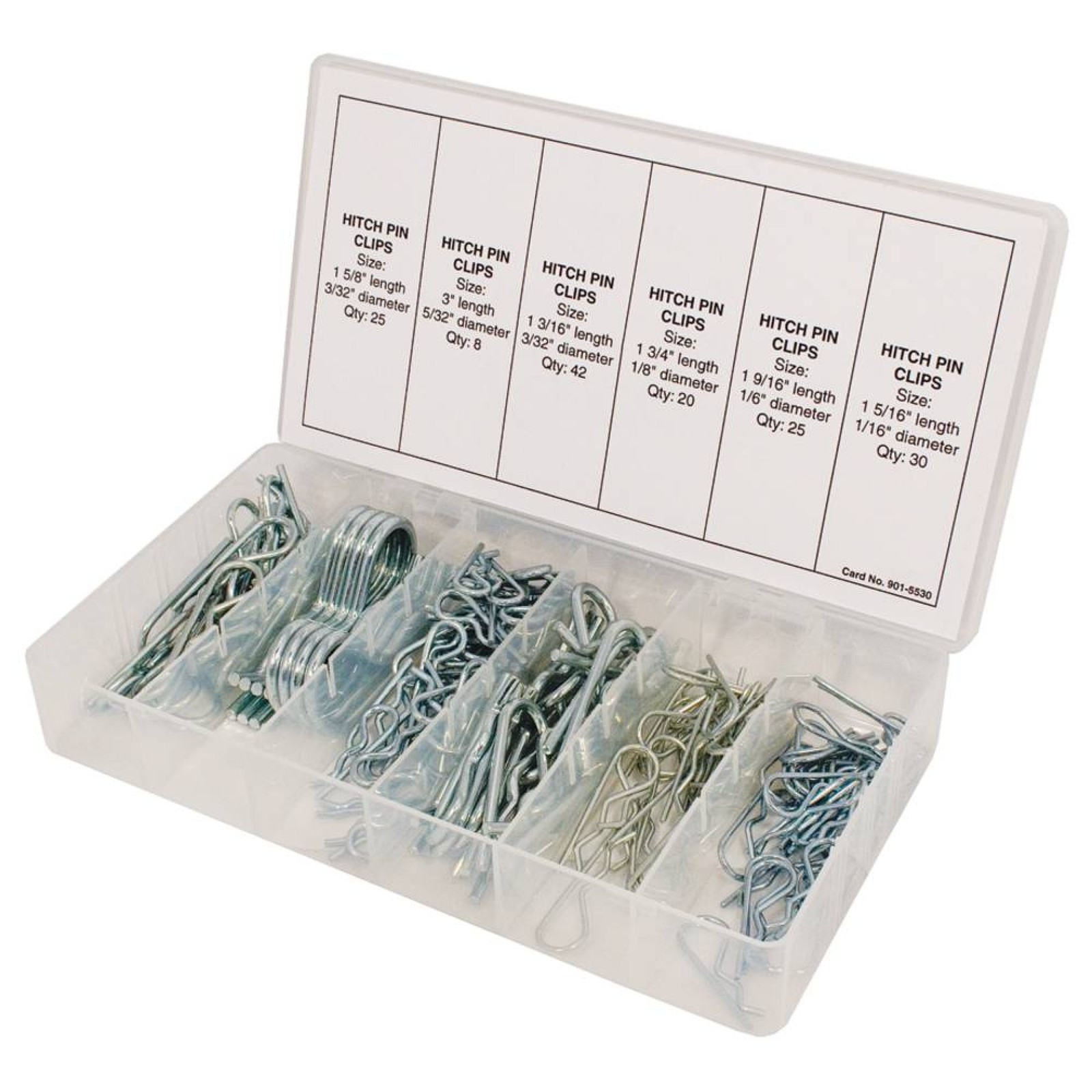 OEM Grade Hitch Pin Kit 150 Piece 6 Sizes Hairpin Cotter Pins R Clips Lawn Mower