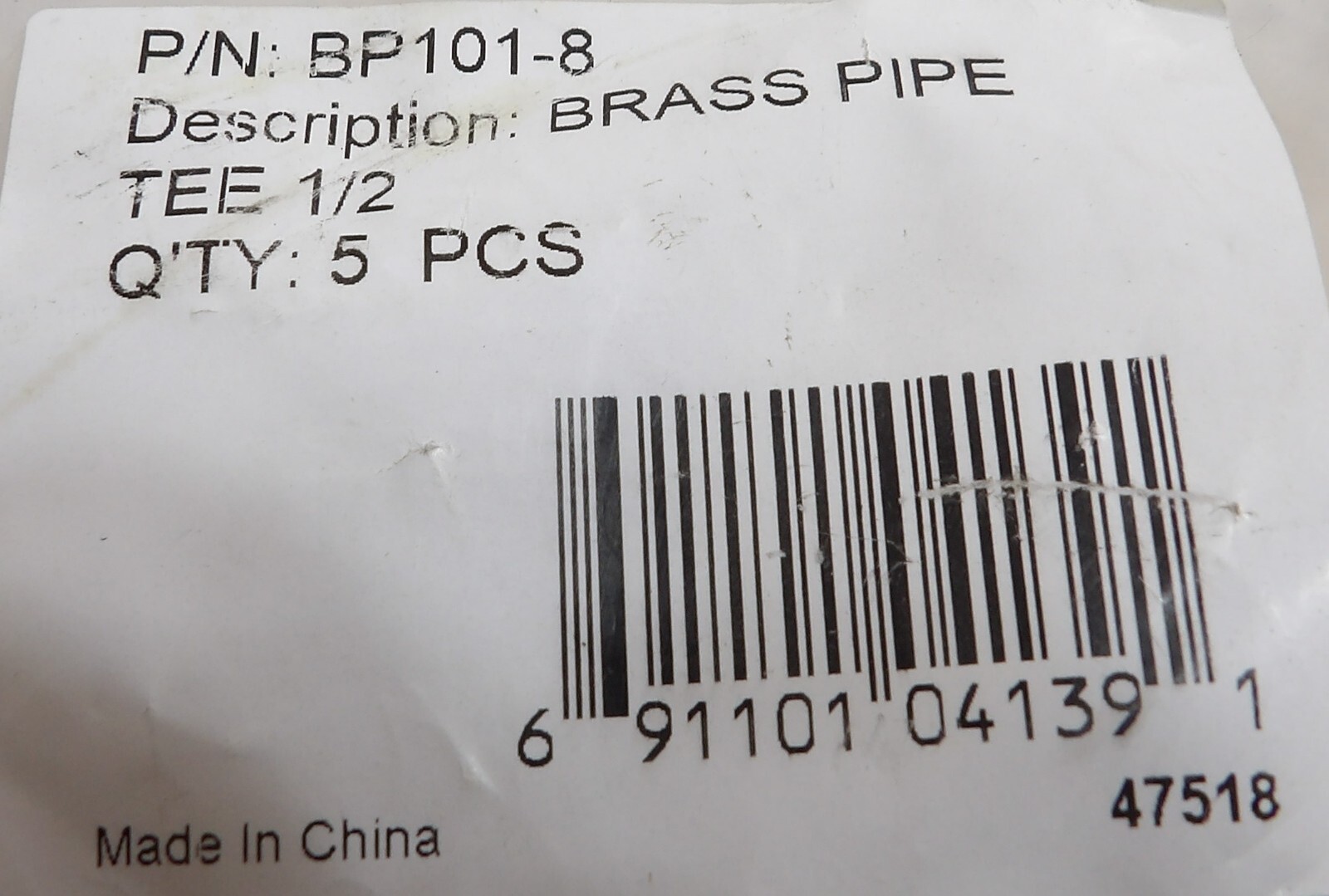 Lot Of 10 Power Products 1/2″ Brass Tee BP101-8