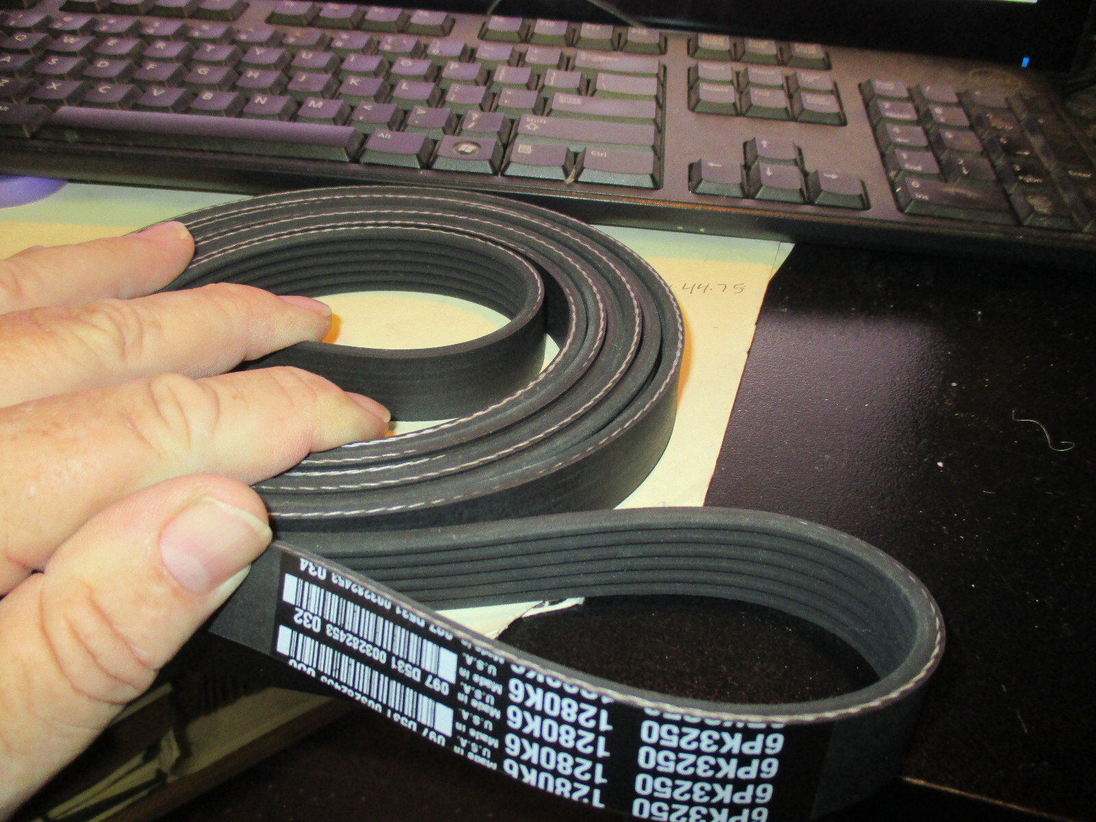 Repl. Belt 50-62000-22 MCC CARRIER TRANSICOLD 6 GROOVE BELT, 128″ 6PK3250