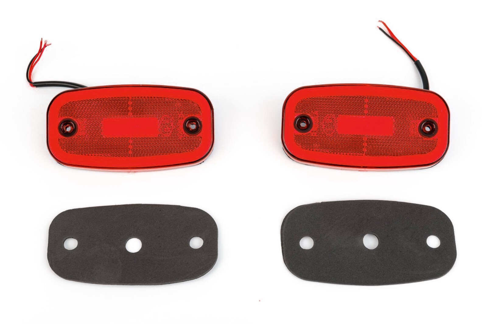 Red Side LED Rear Tail Marker Lights Oblong X8 12V 24V Neon Trailer Truck Lorry