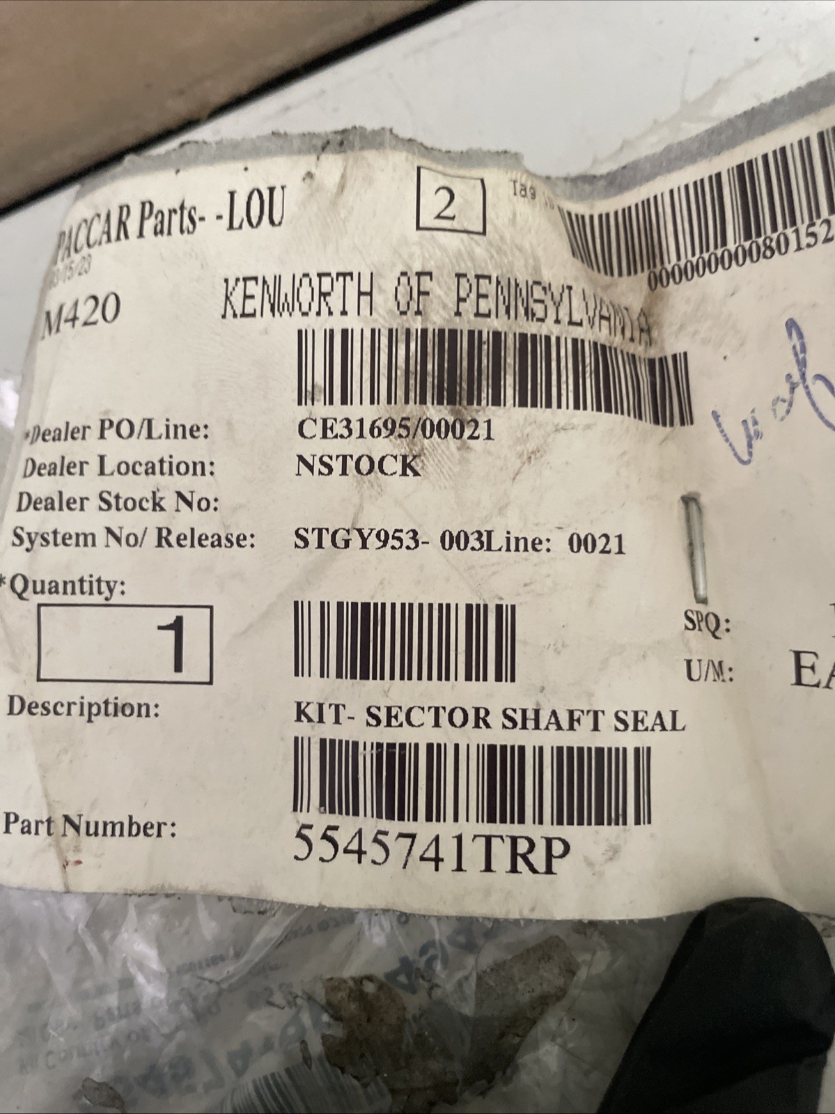 TRP 5545741 STEERING GEAR SECTOR SHAFT SEAL KIT NEW