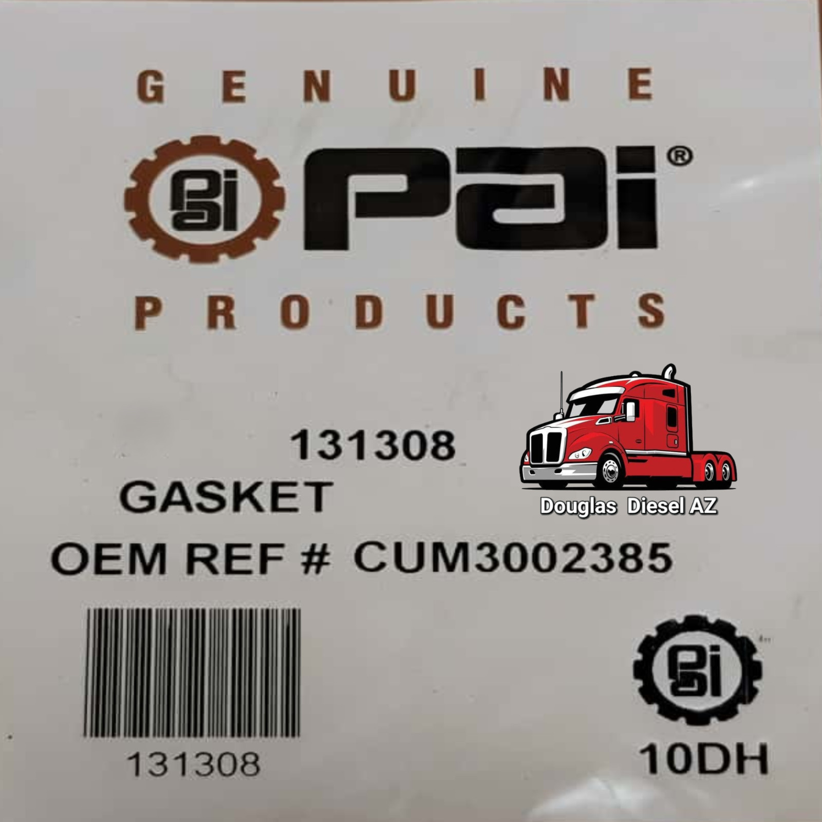 WATER PUMP MOUNTING GASKET for 855. PAI # 131308. Ref. # CUMMINS 3002385 130226