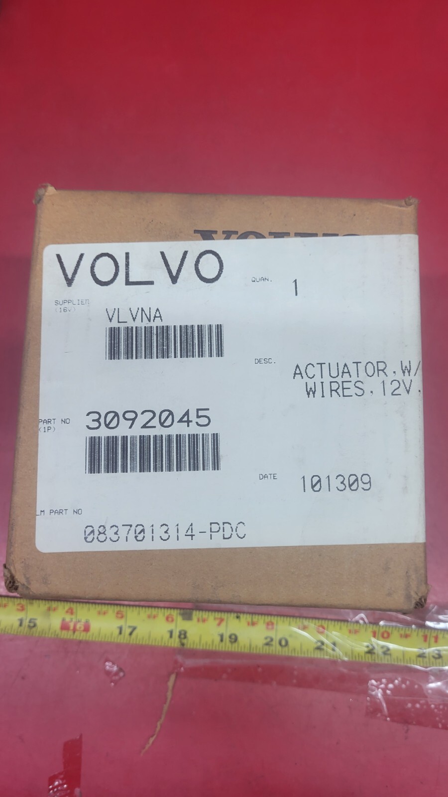 3092045 GENUINE VOLVO OEM ACTUATOR WITH GREY/RED WIRES NOS