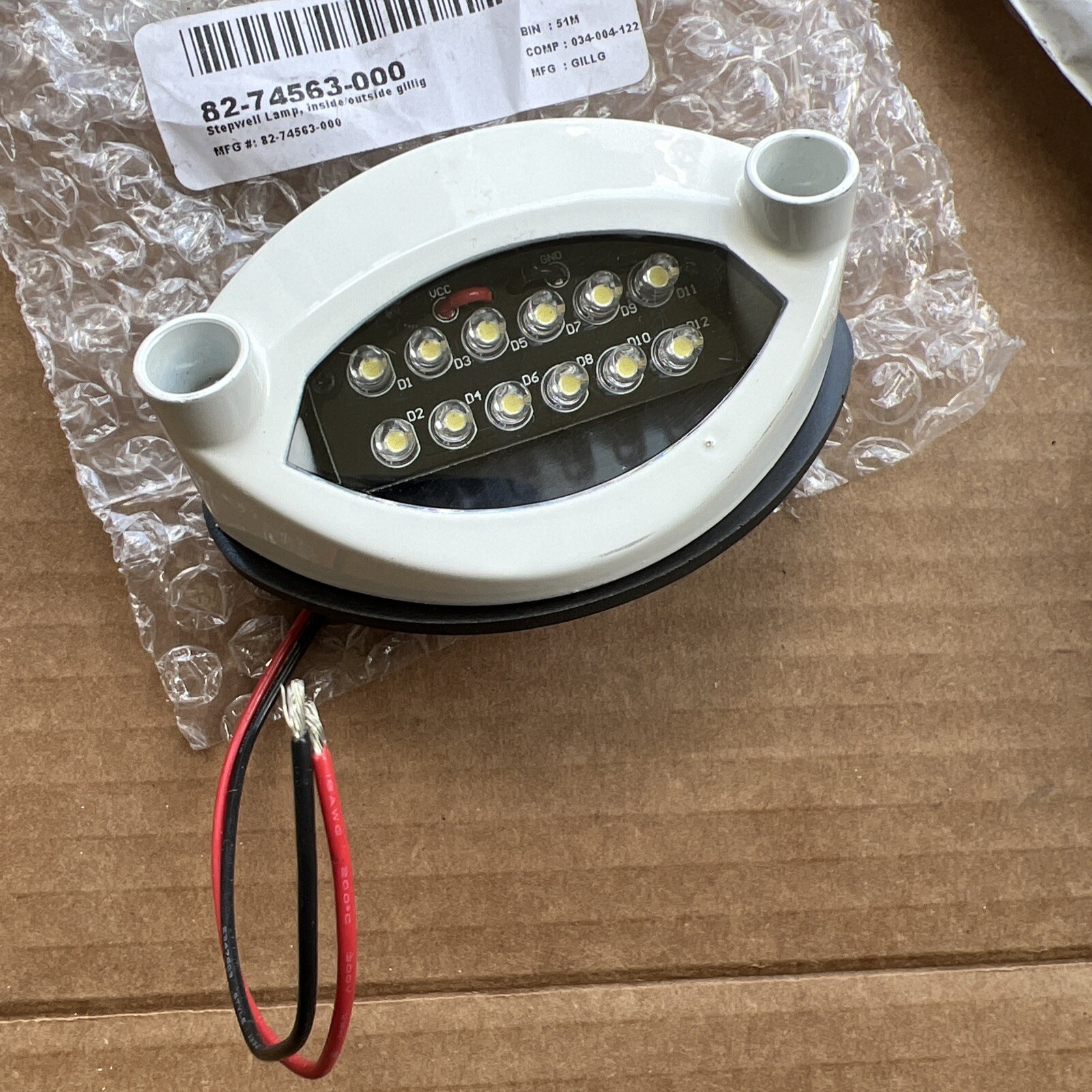 Luminator 511085-003 Stepwell Lamp, Inside/Outside Gillig Buses P# 82-74563-000