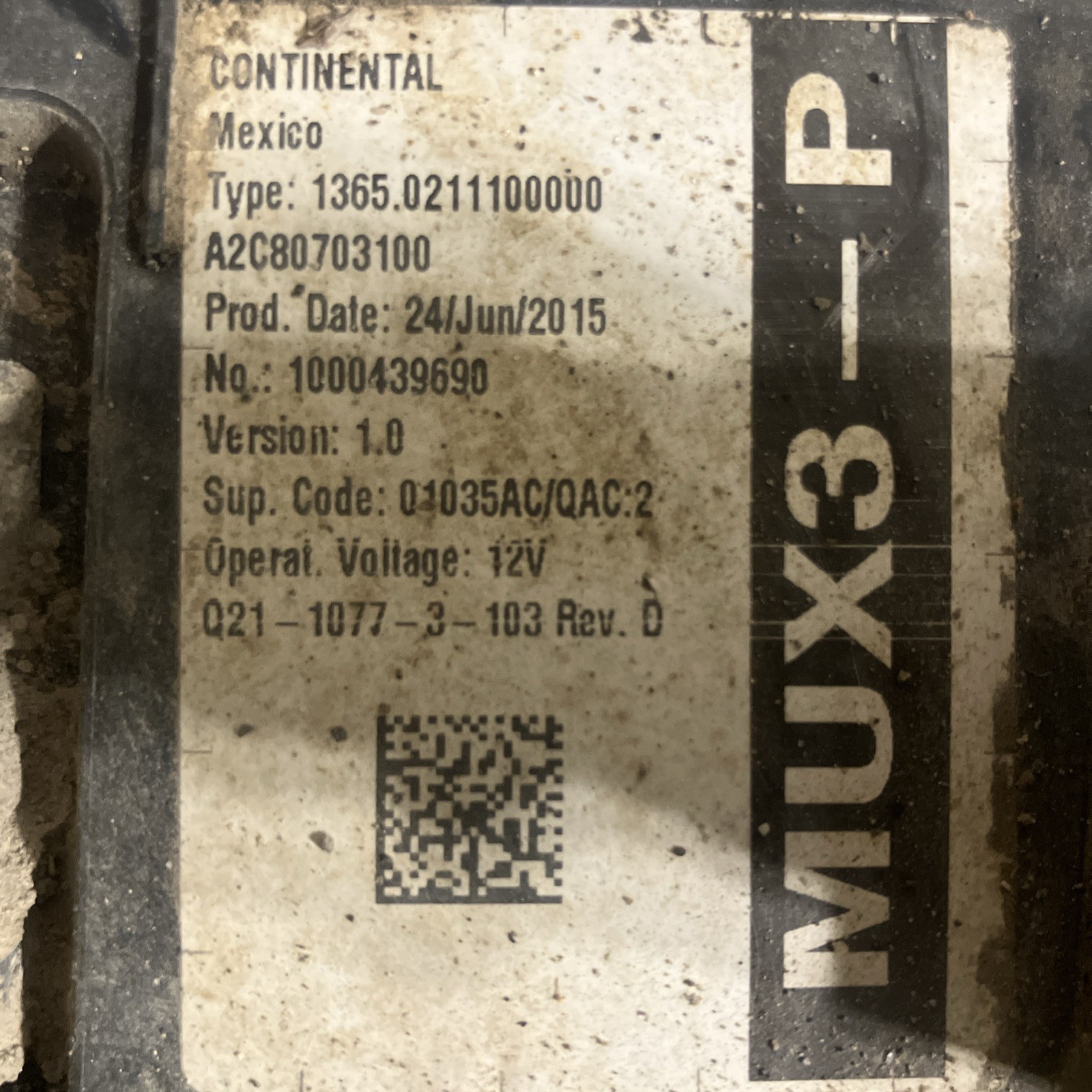 PACCAR CONTINENTAL CHASSIS CONTROL MODULE Q21-1077-3-103 *READY TO SHIP*