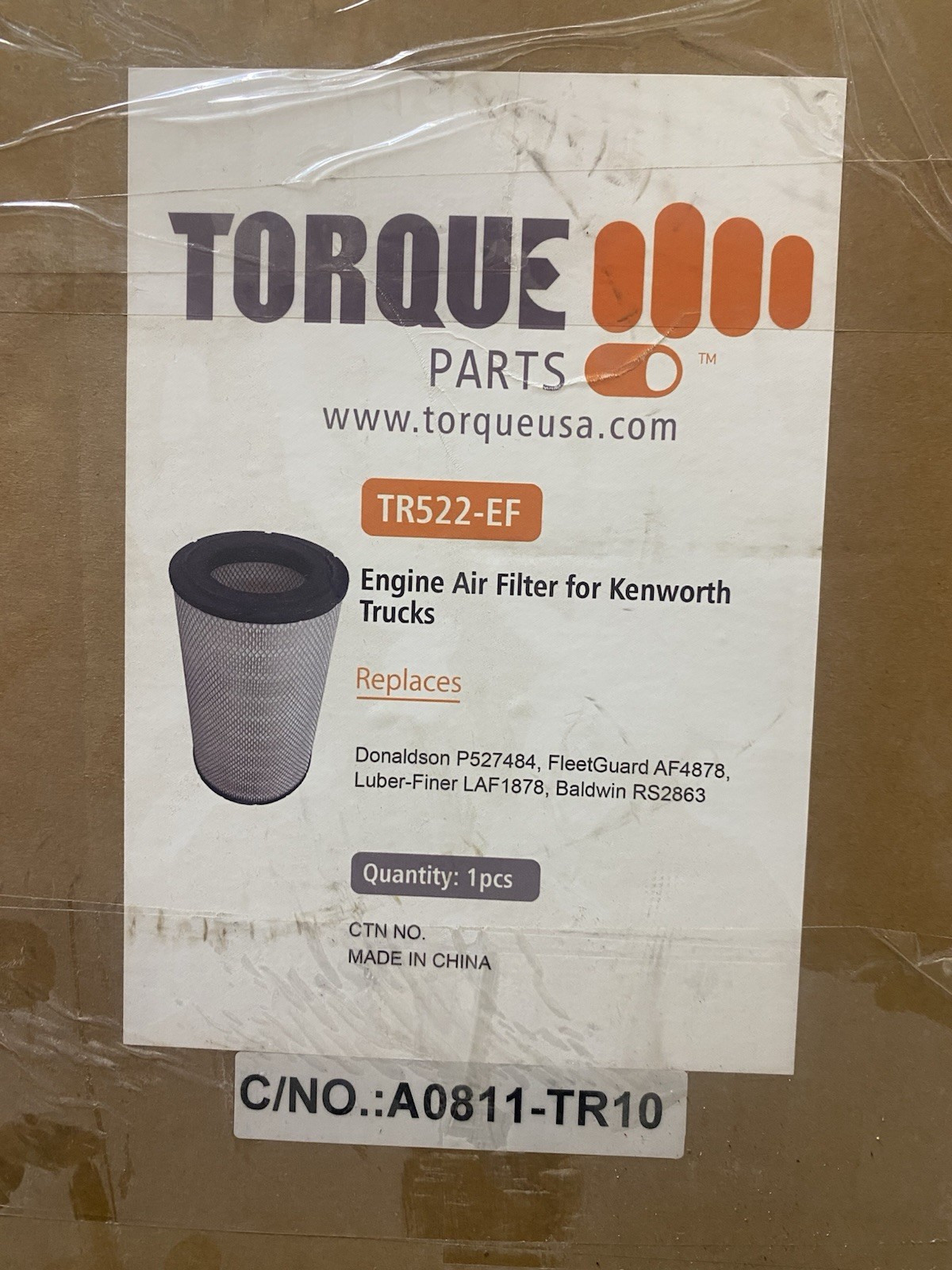 Torque Parts TR522-EF Kenworth & More Semi-Truck Replacement Engine Air Filter