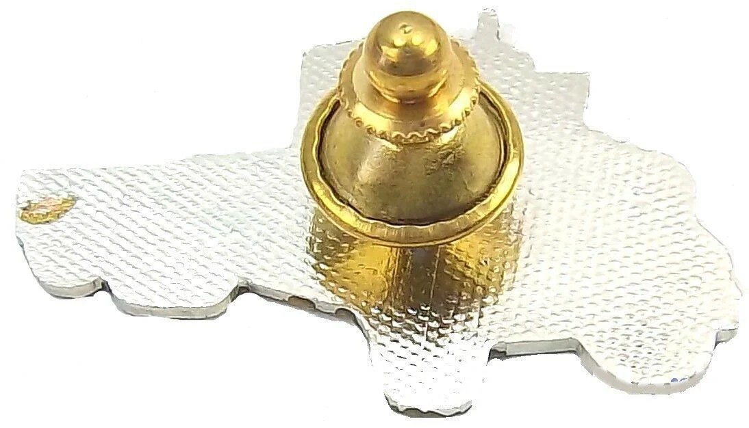 Semi Truck Hat Pin Tie Tack Lapel Pin Yellow & White Painted Metal Stud BJ660-TT