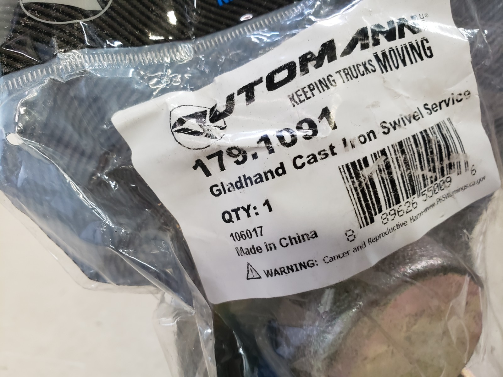 Automann 179.1091 Gladhand Cast Iron Swivel Serv