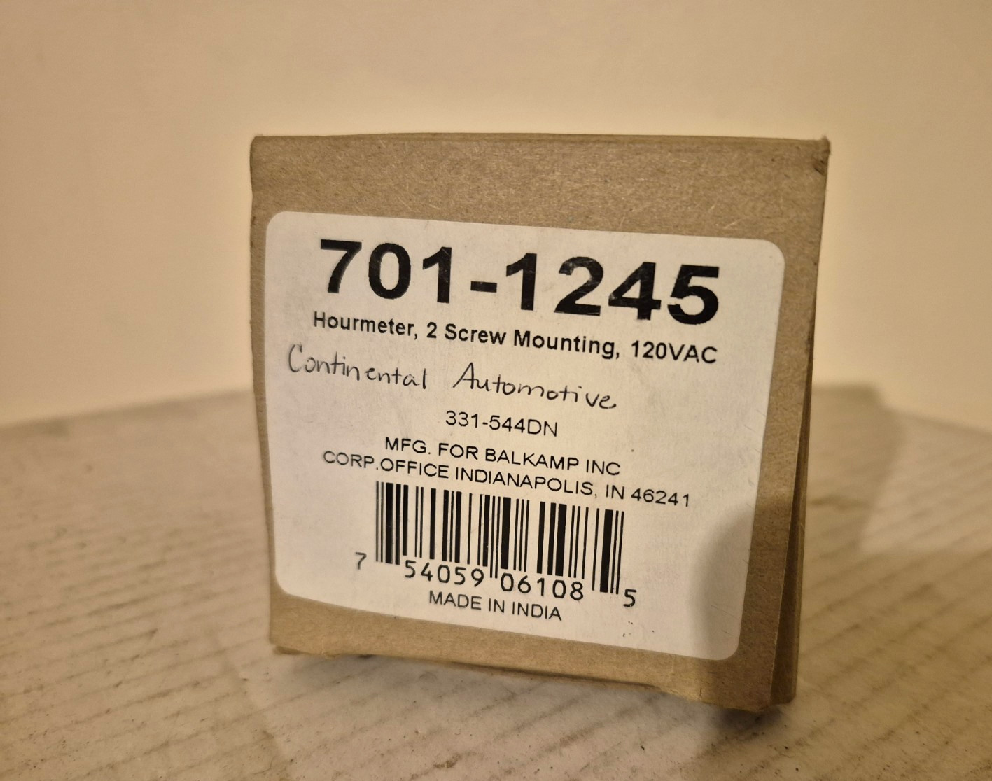 Continental Automotive Hour Meter 120VAC Hour 701-1245