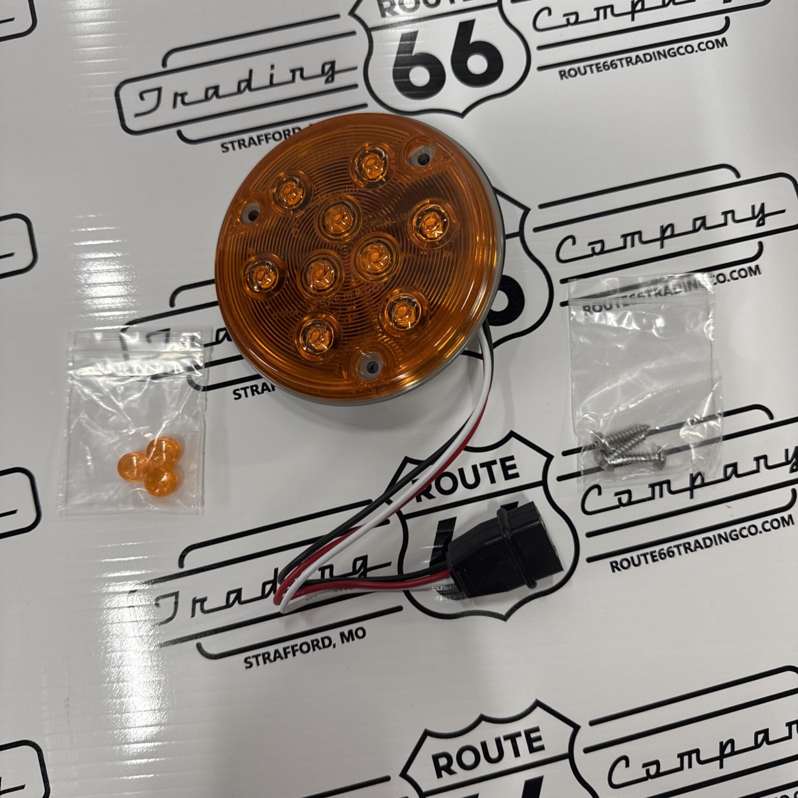 Maxxima M42365Y Low Profile Thin 4” Round Amber Park/Rear Turn Surface Mount