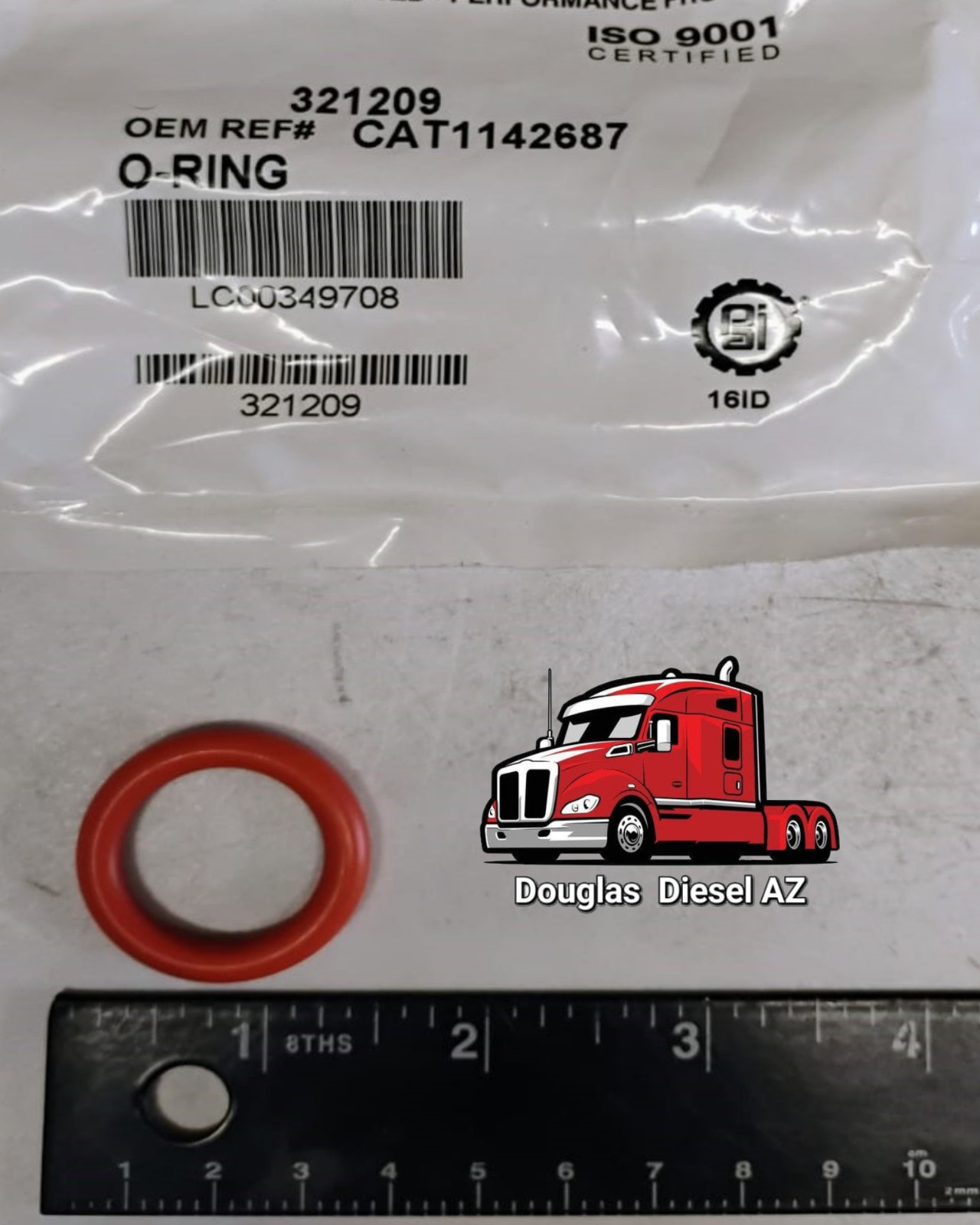 O-RING for Cat 3306, 3406E & C15. PAI # 321209 Ref. # Caterpillar 1142687 9M4849