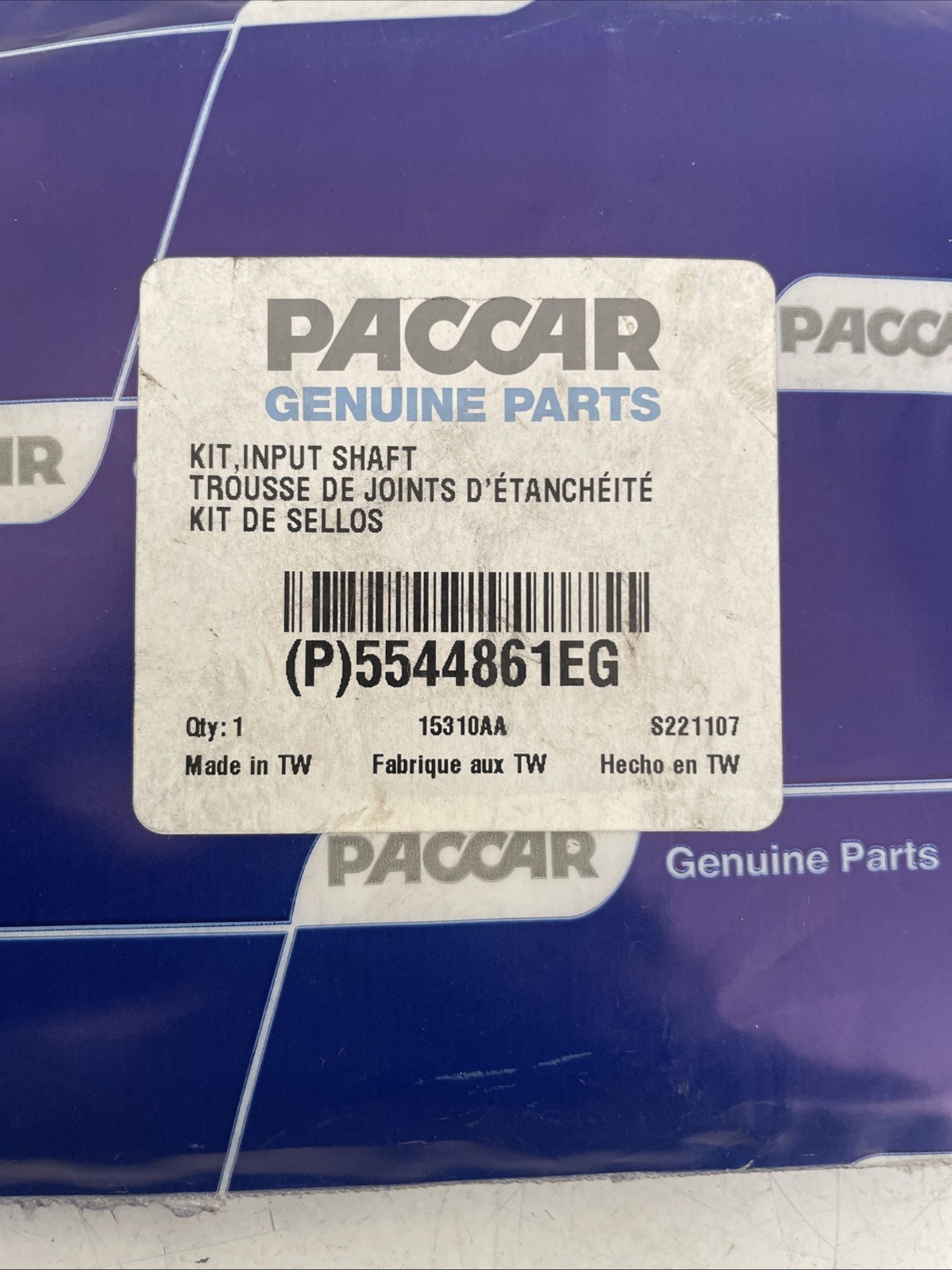GENUINE PACCAR SHEPHARD INPUT SHAFT KIT 5544861EG NEW OEM