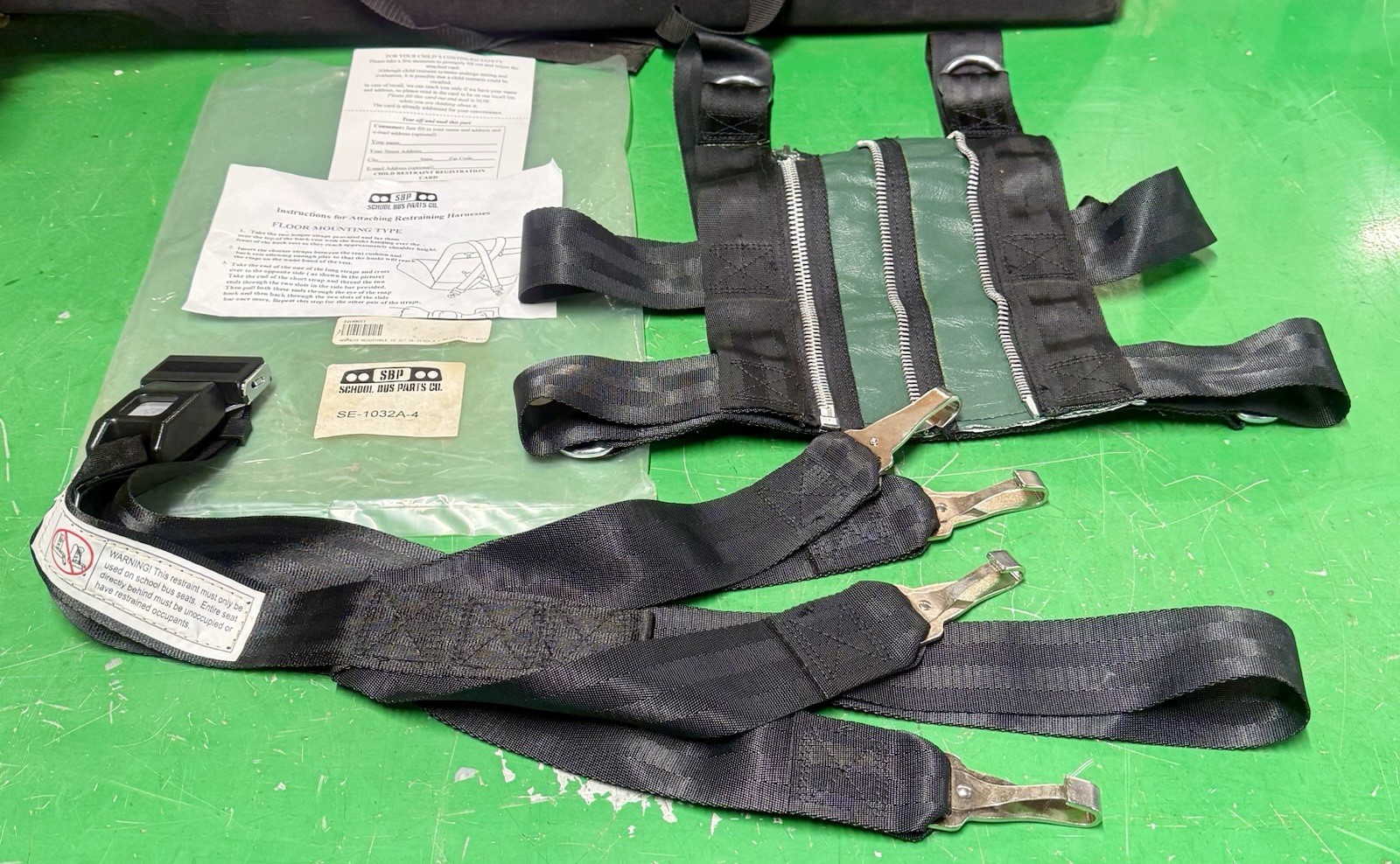 SCHOOL BUS PART CO SE-1032A-4 SECUREMENT VEST W/ SEAT MOUNTS ⚡FS⚡