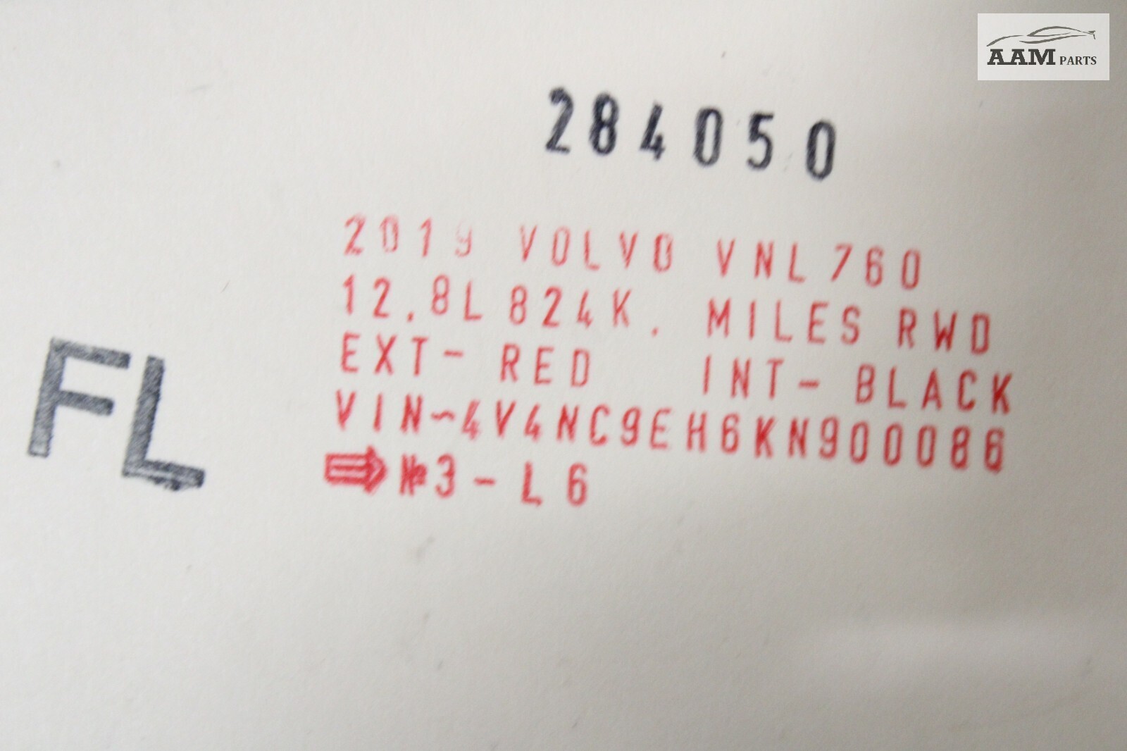 2018-2024 VOLVO VNL 760 FRONT LEFT SIDE DOOR CAB WEATHERSTRIP SEAL OEM
