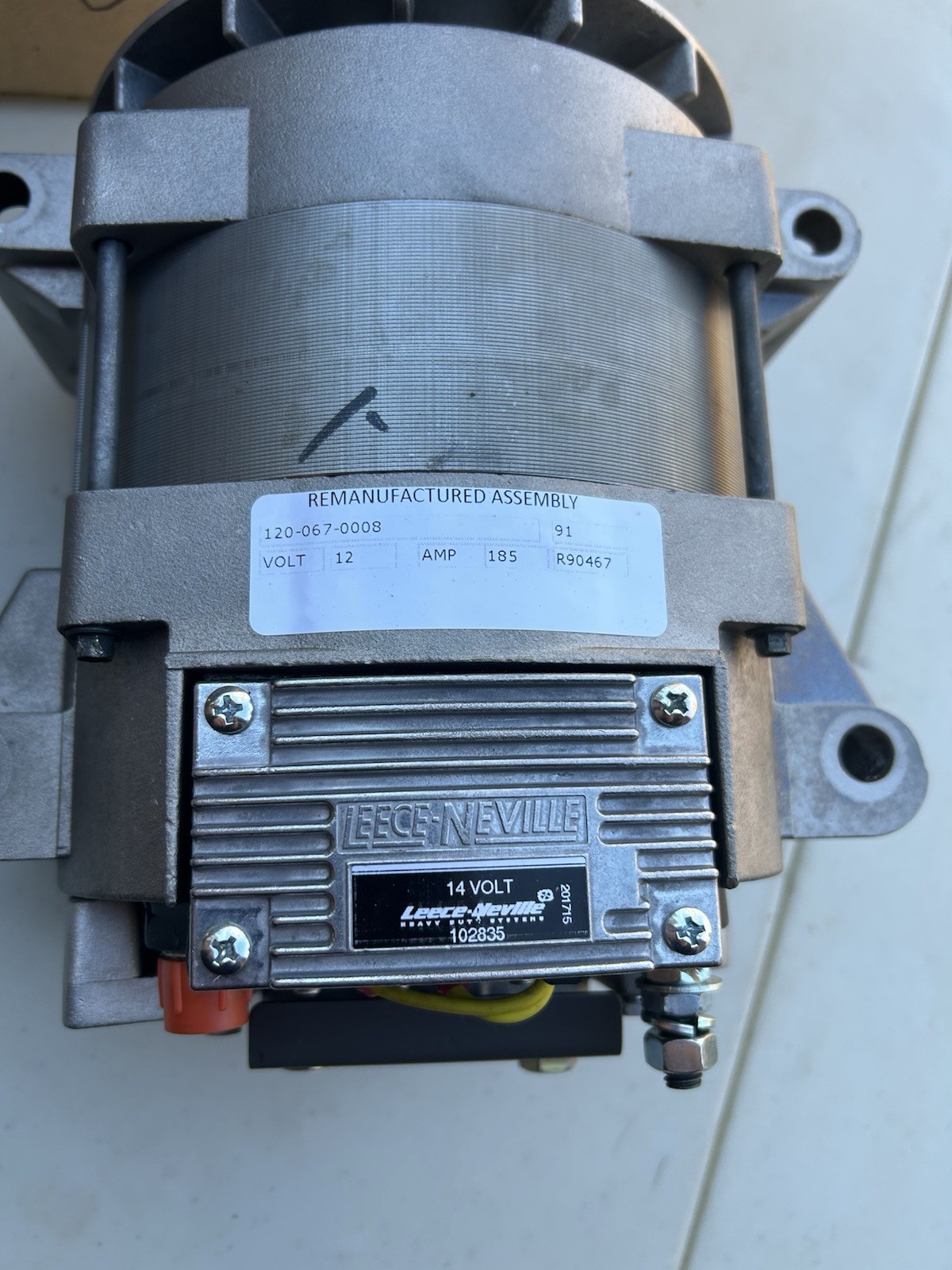 185 Amp Pad Mount Leece Neville Prestolite Alternator 4900 IH